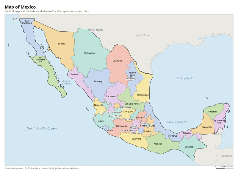 Map of Mexico
