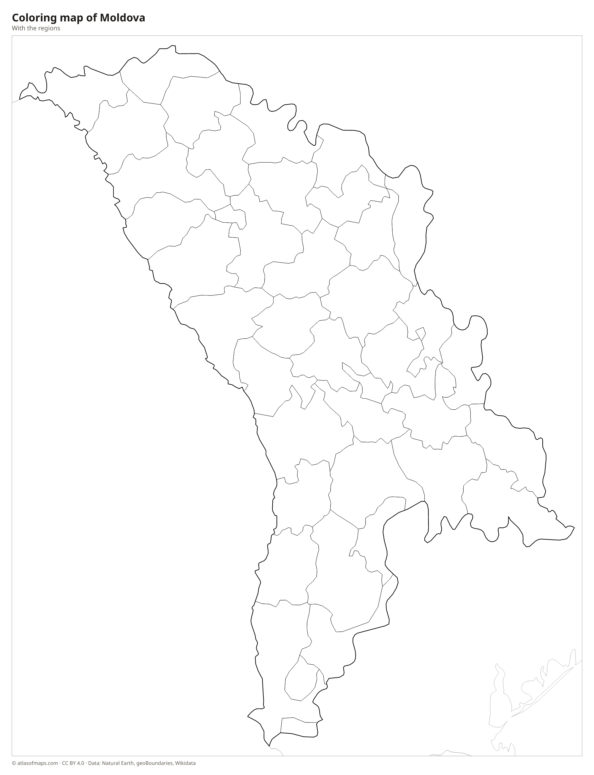 Coloring map of Moldova