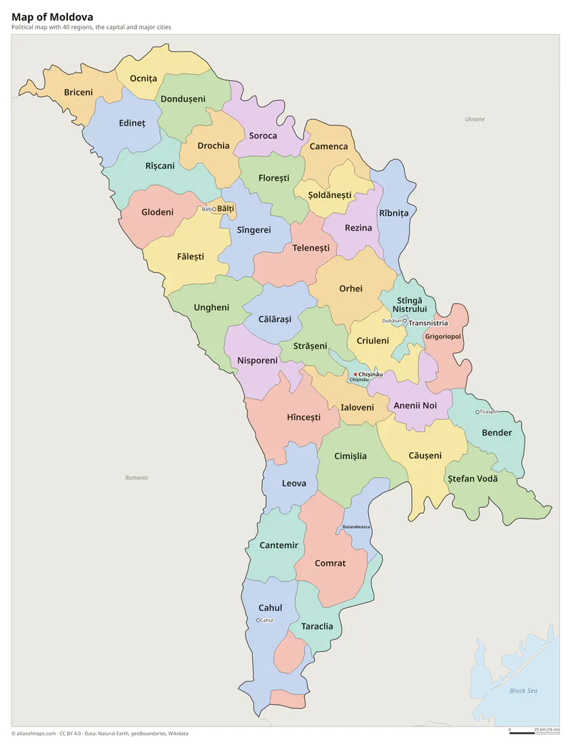Map of Moldova