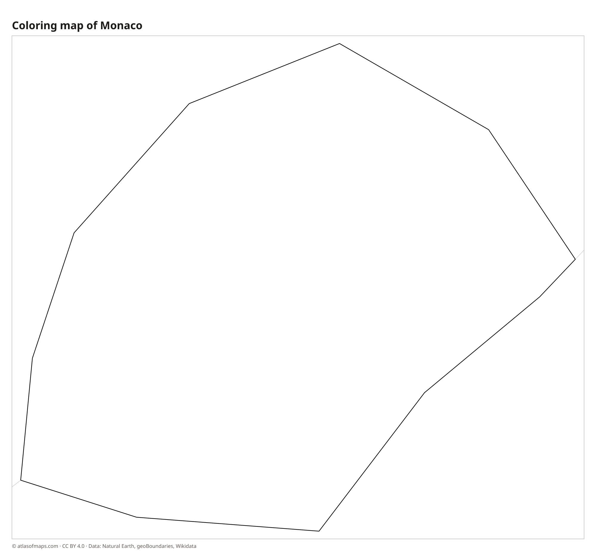 Coloring map of Monaco
