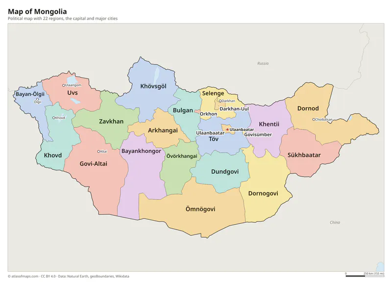 Map of Mongolia