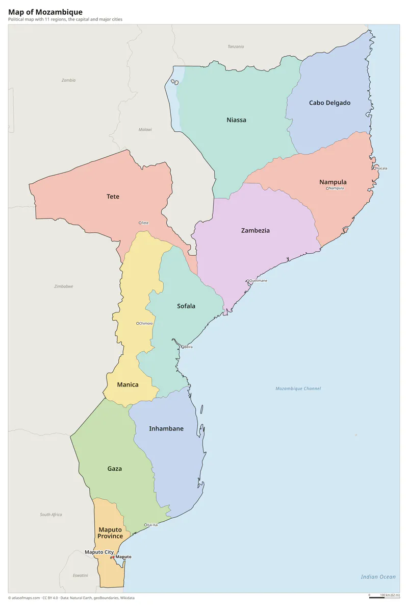 Map of Mozambique