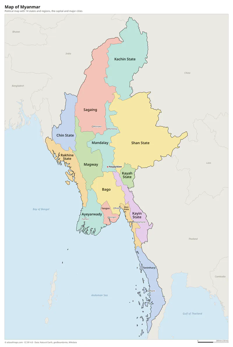 Map of Myanmar