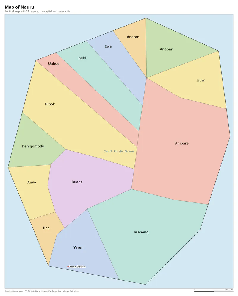 Map of Nauru