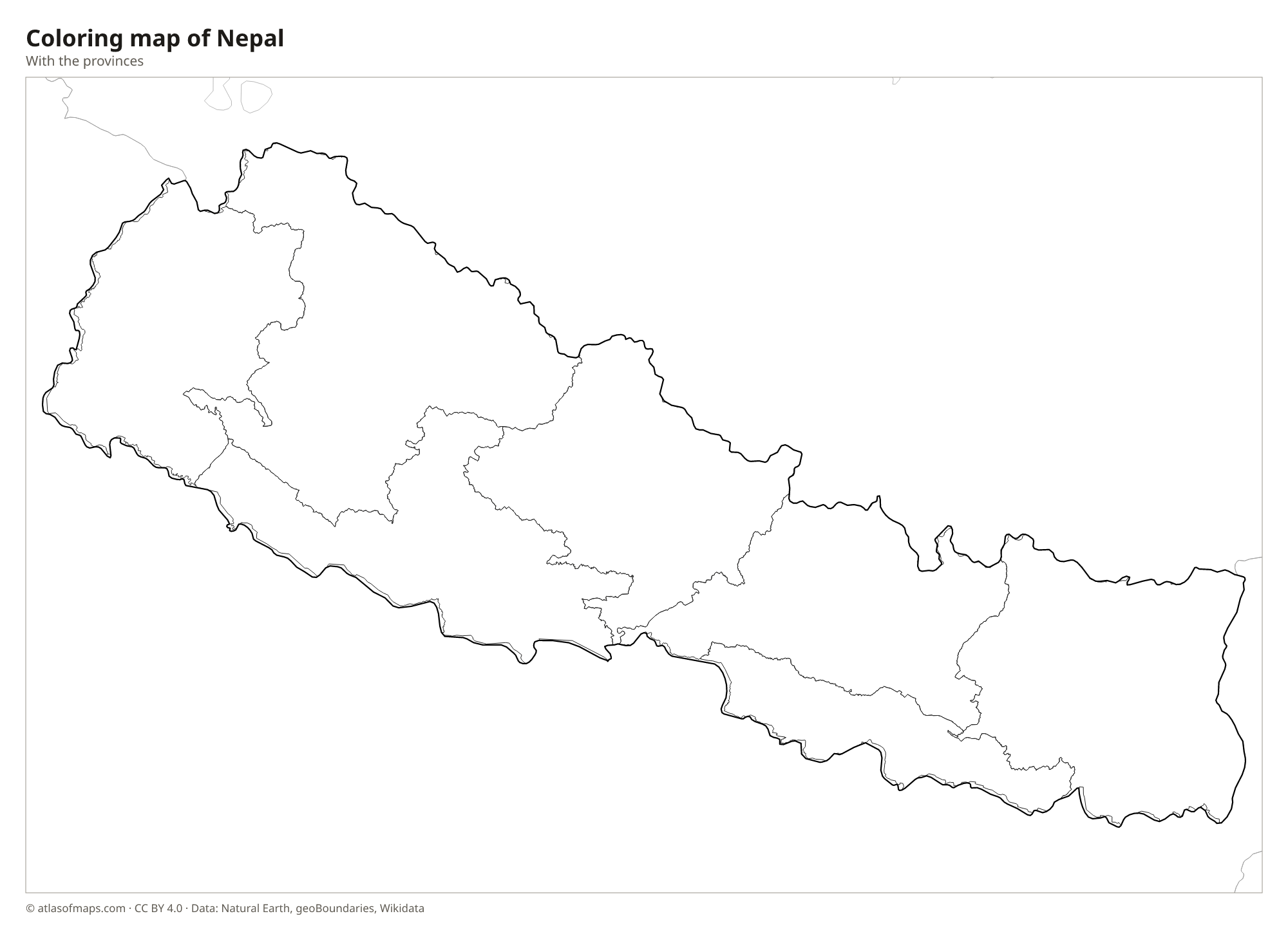 Coloring map of Nepal