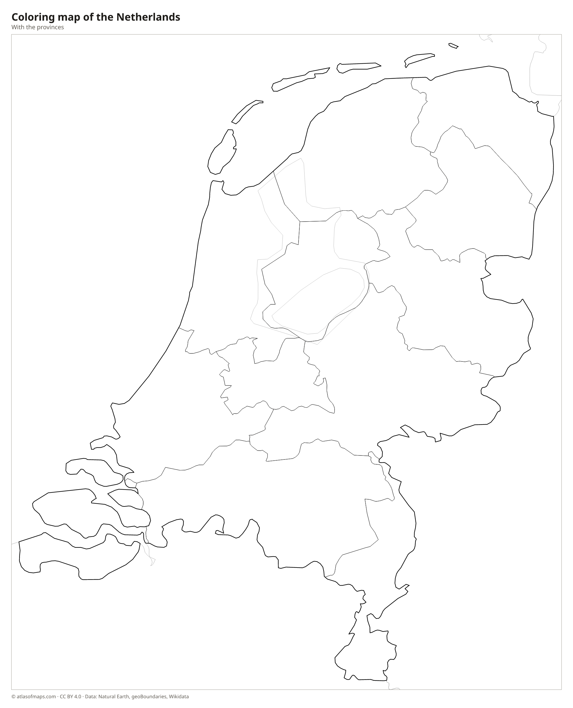 Coloring map of the Netherlands