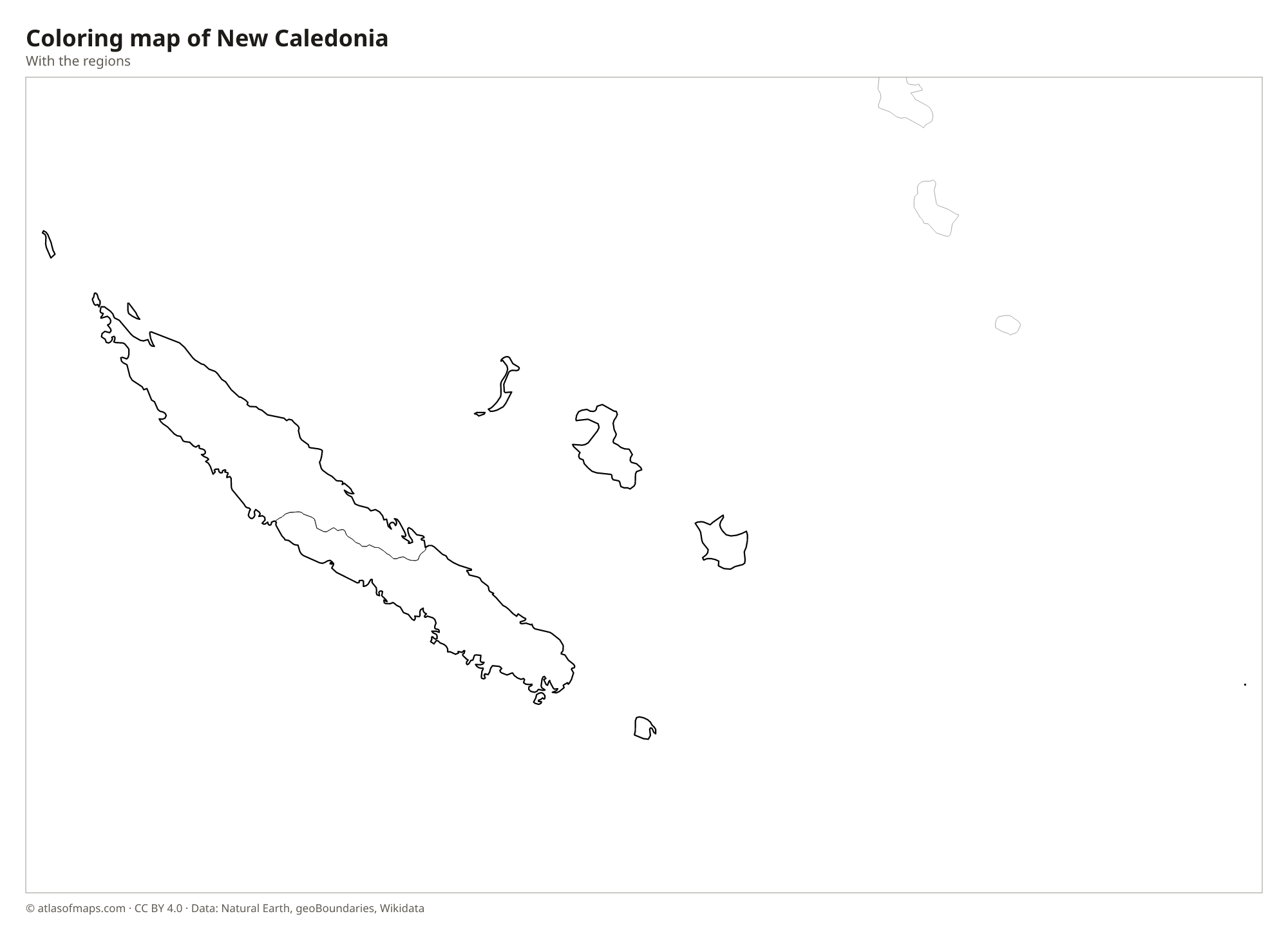 Coloring map of New Caledonia