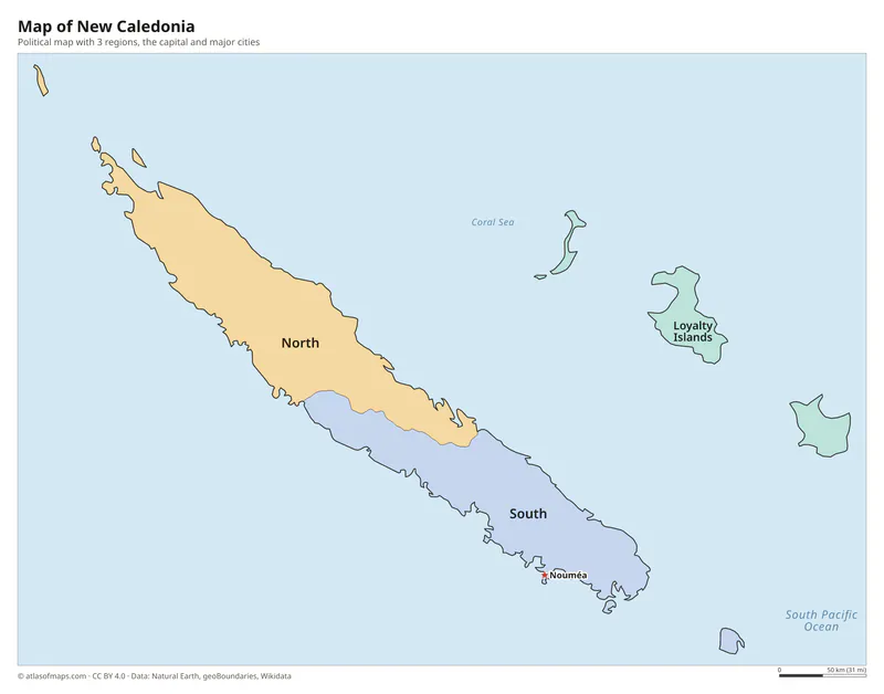 Map of New Caledonia