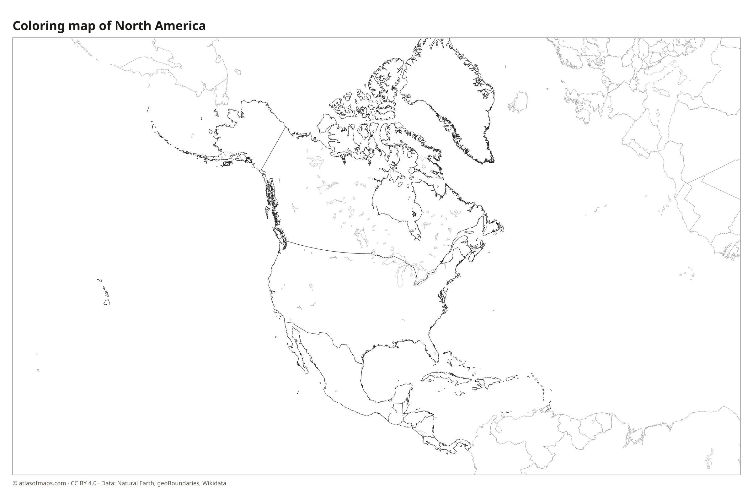 Coloring map of North America