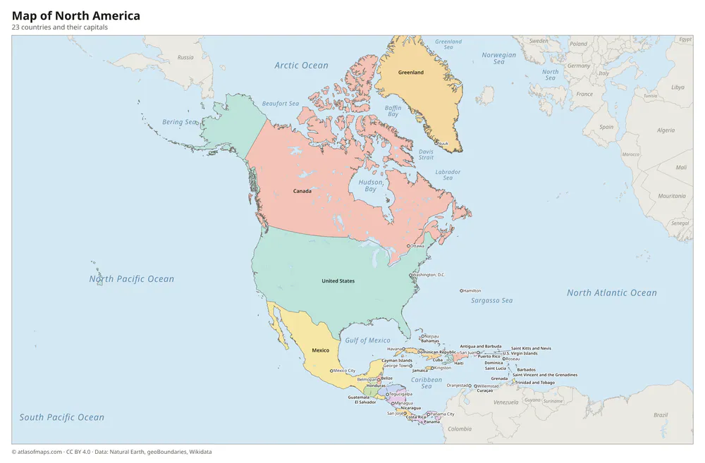 Map of North America
