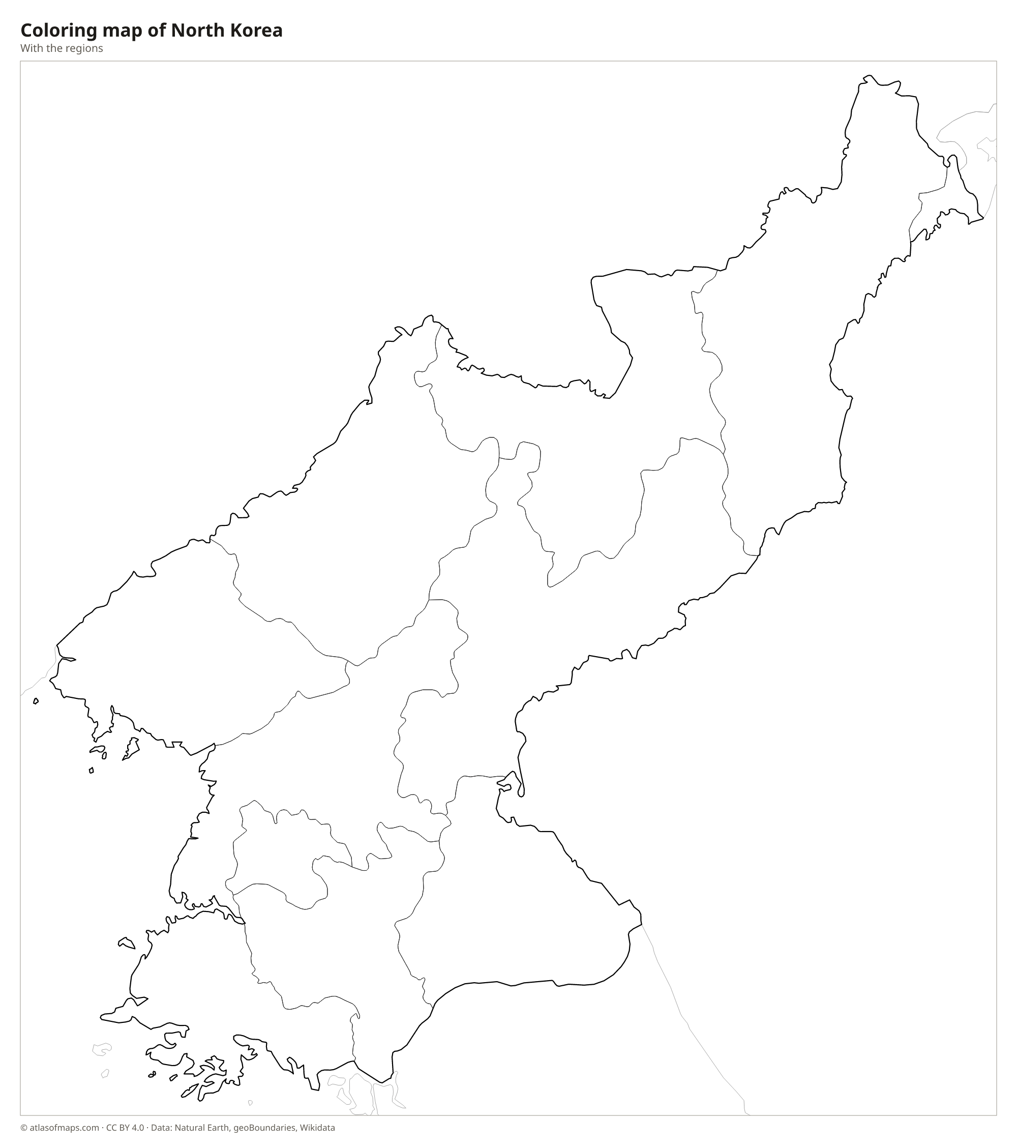 Coloring map of North Korea