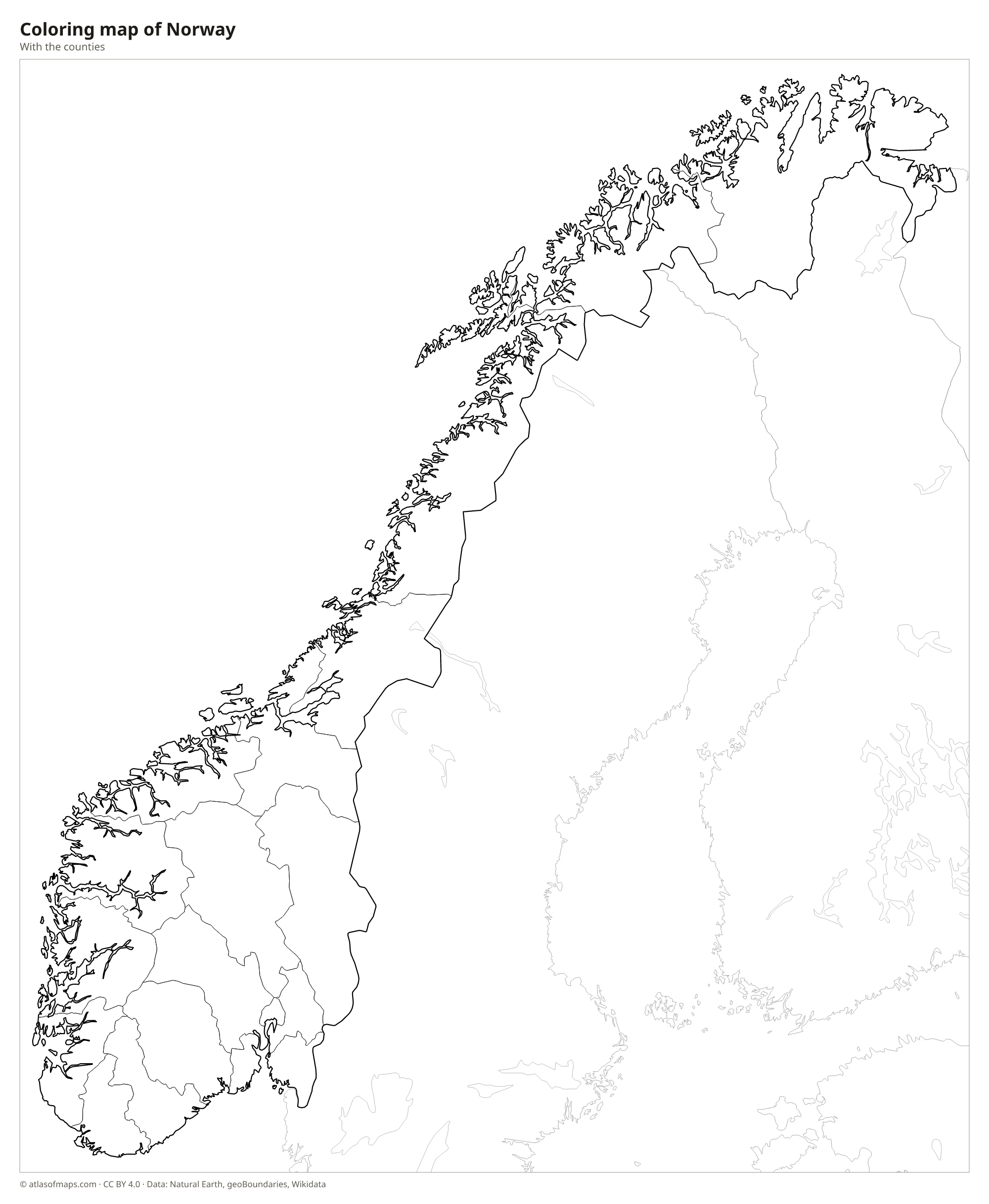 Coloring map of Norway
