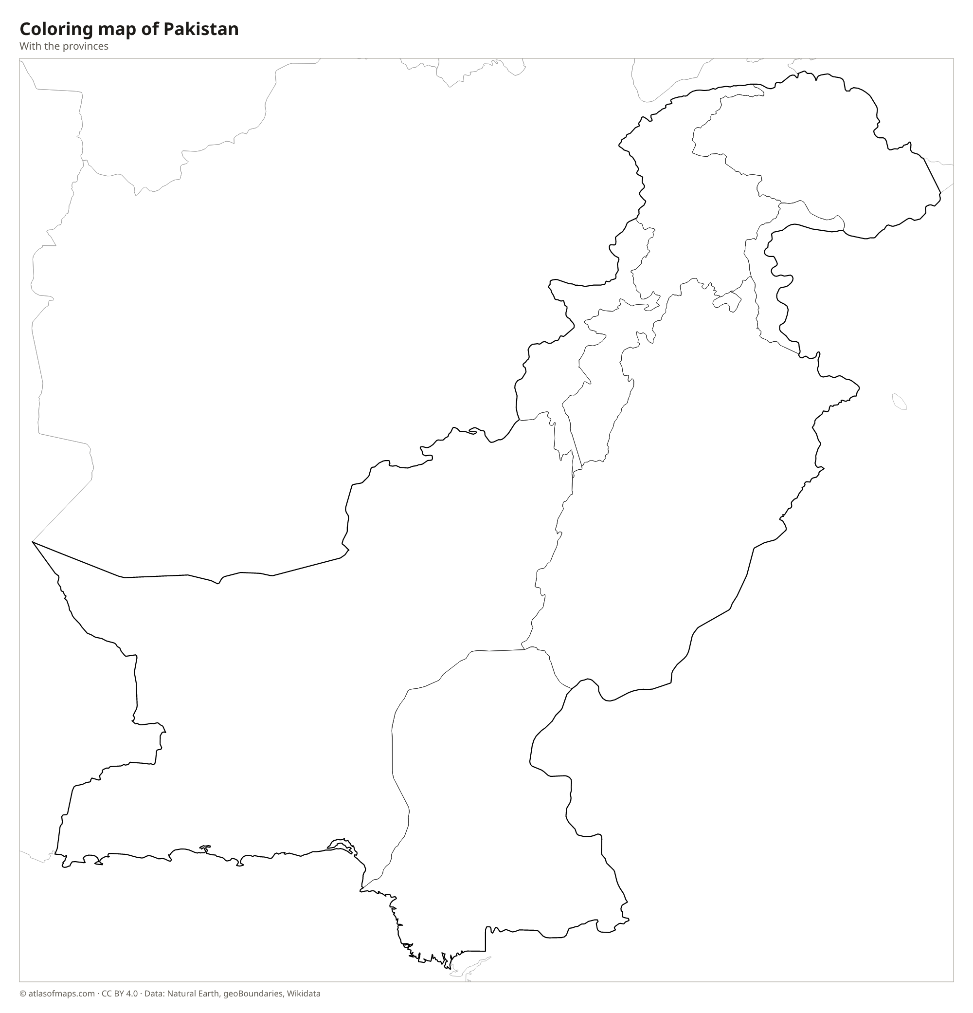 Coloring map of Pakistan