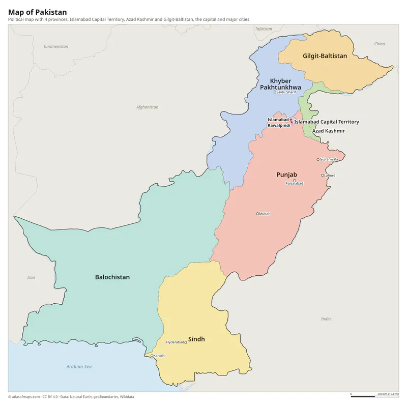 Map of Pakistan