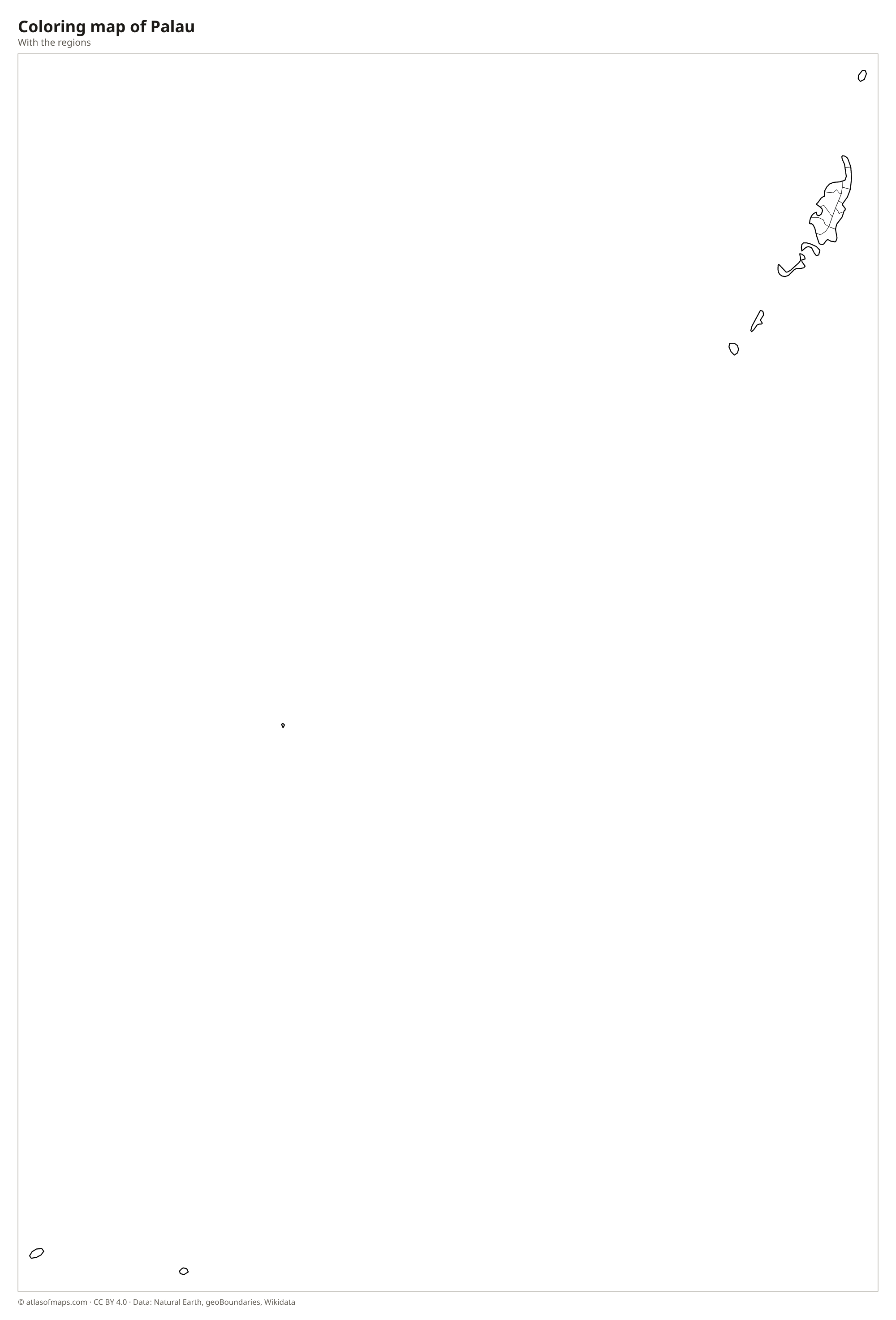 Coloring map of Palau