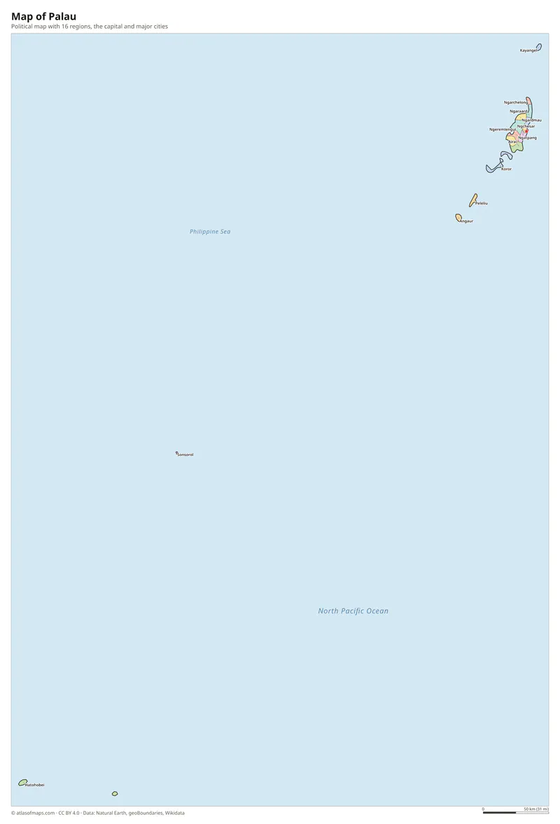 Map of Palau
