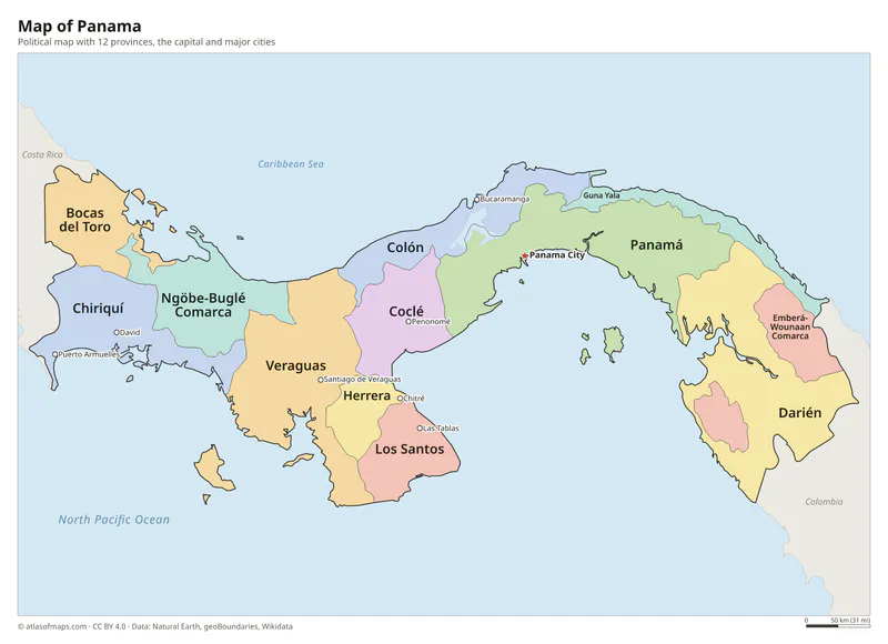 Map of Panama
