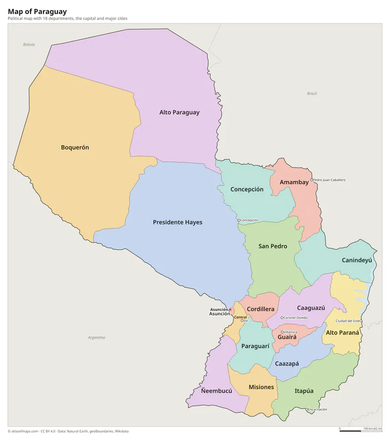Map of Paraguay