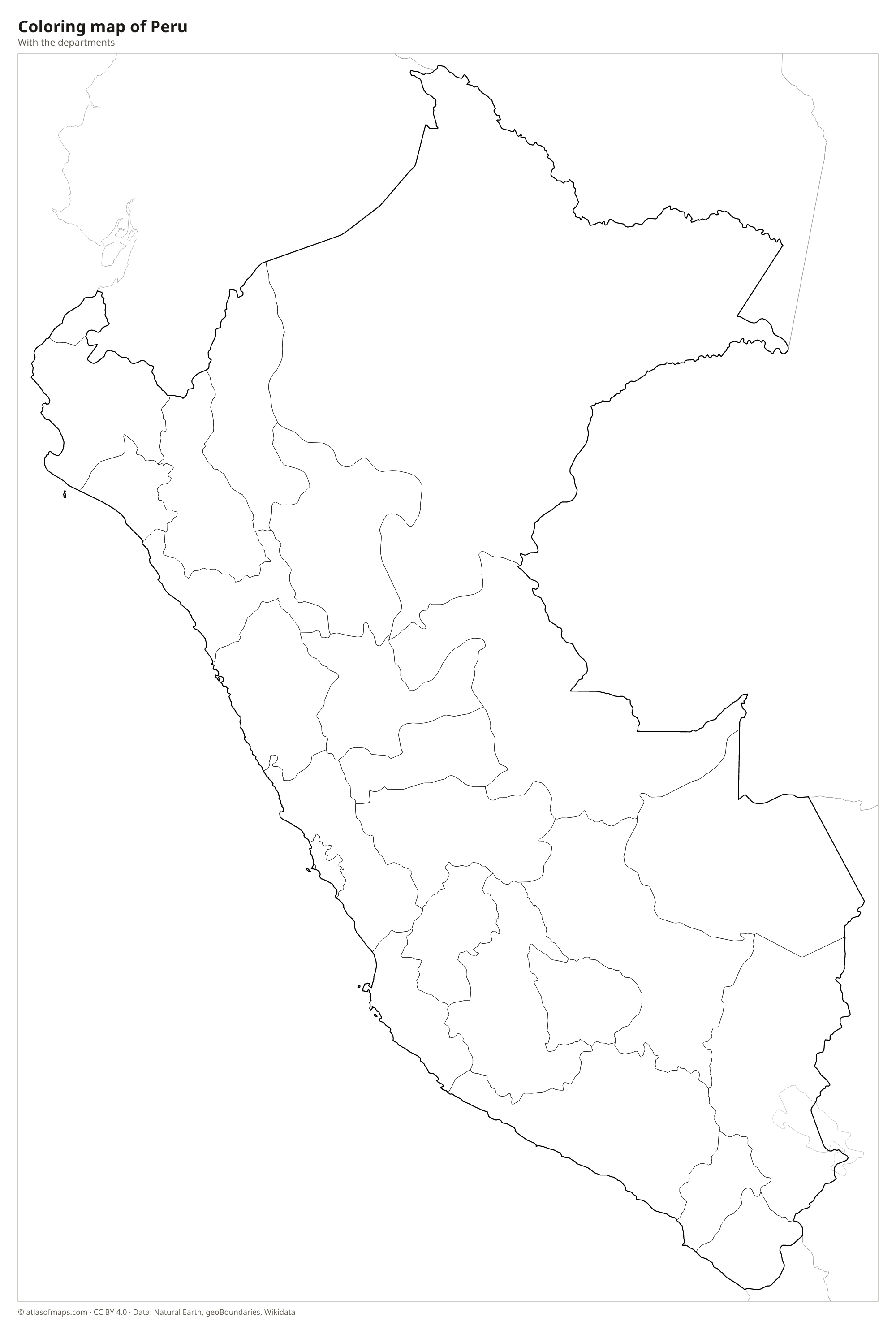 Coloring map of Peru