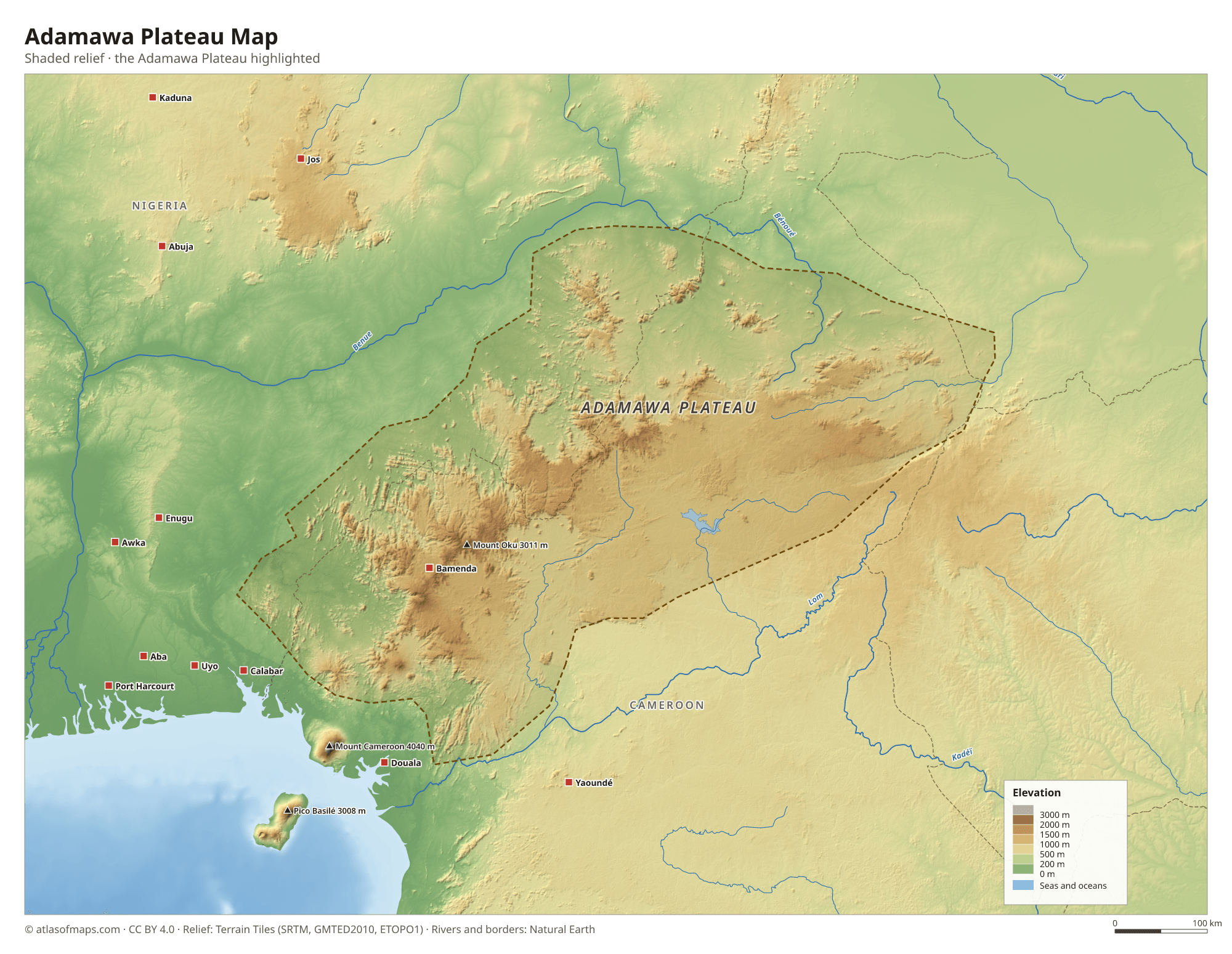 Adamawa Plateau Map