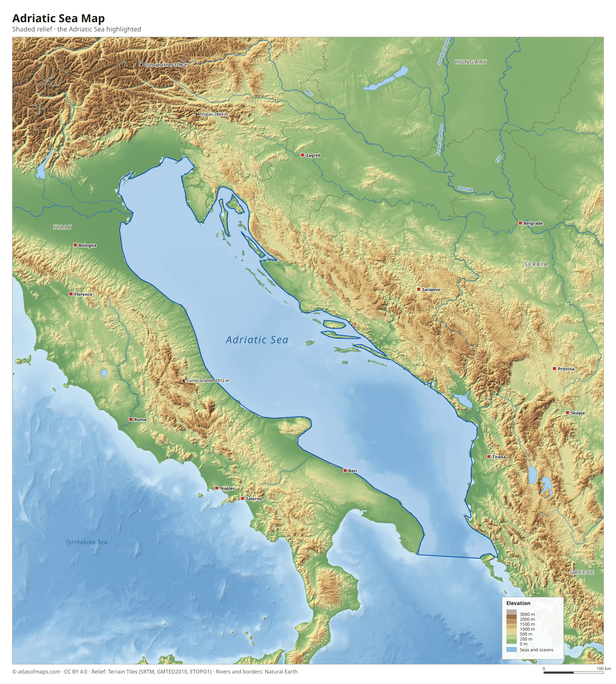 Adriatic Sea Map