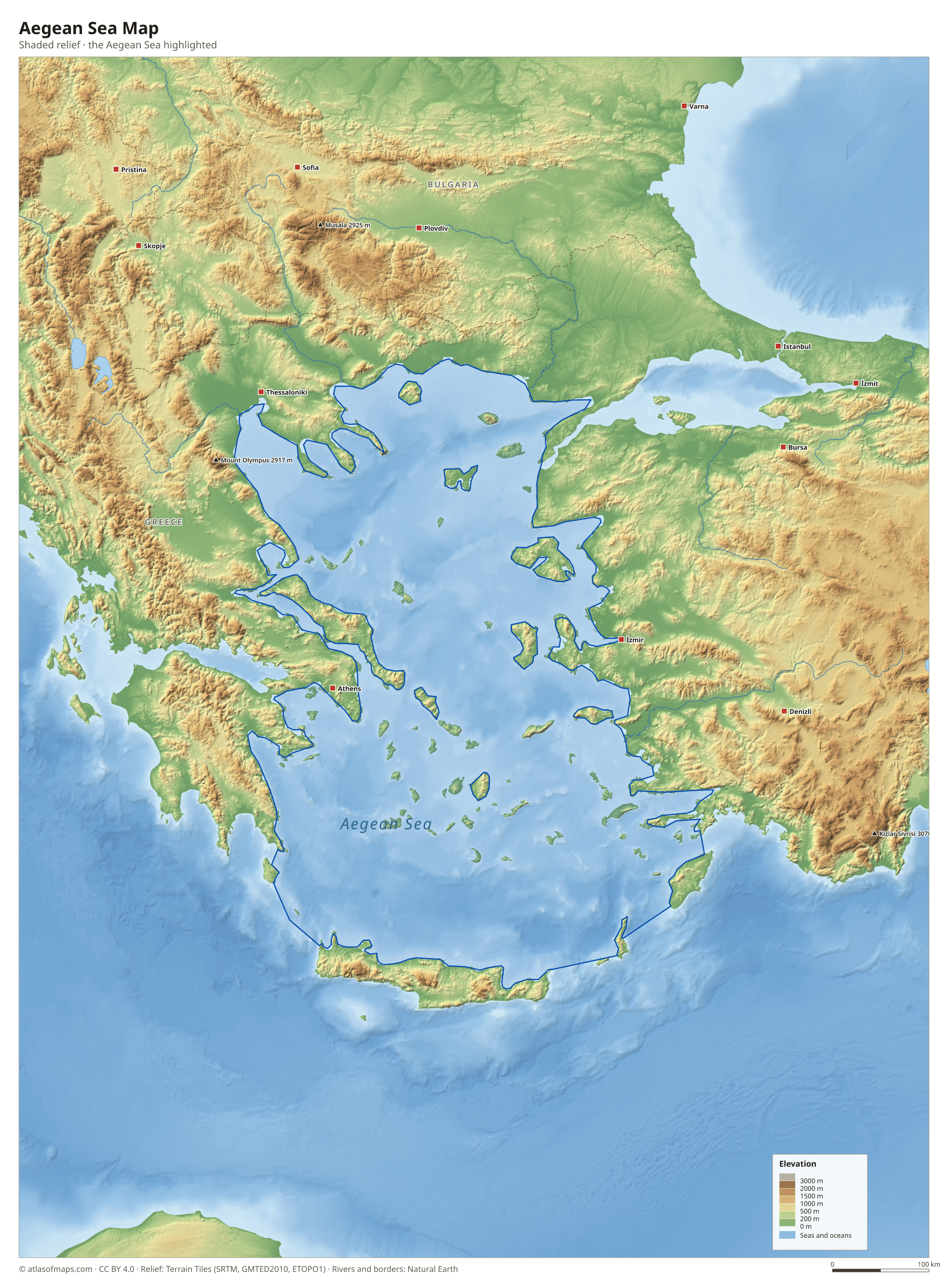 Aegean Sea Map