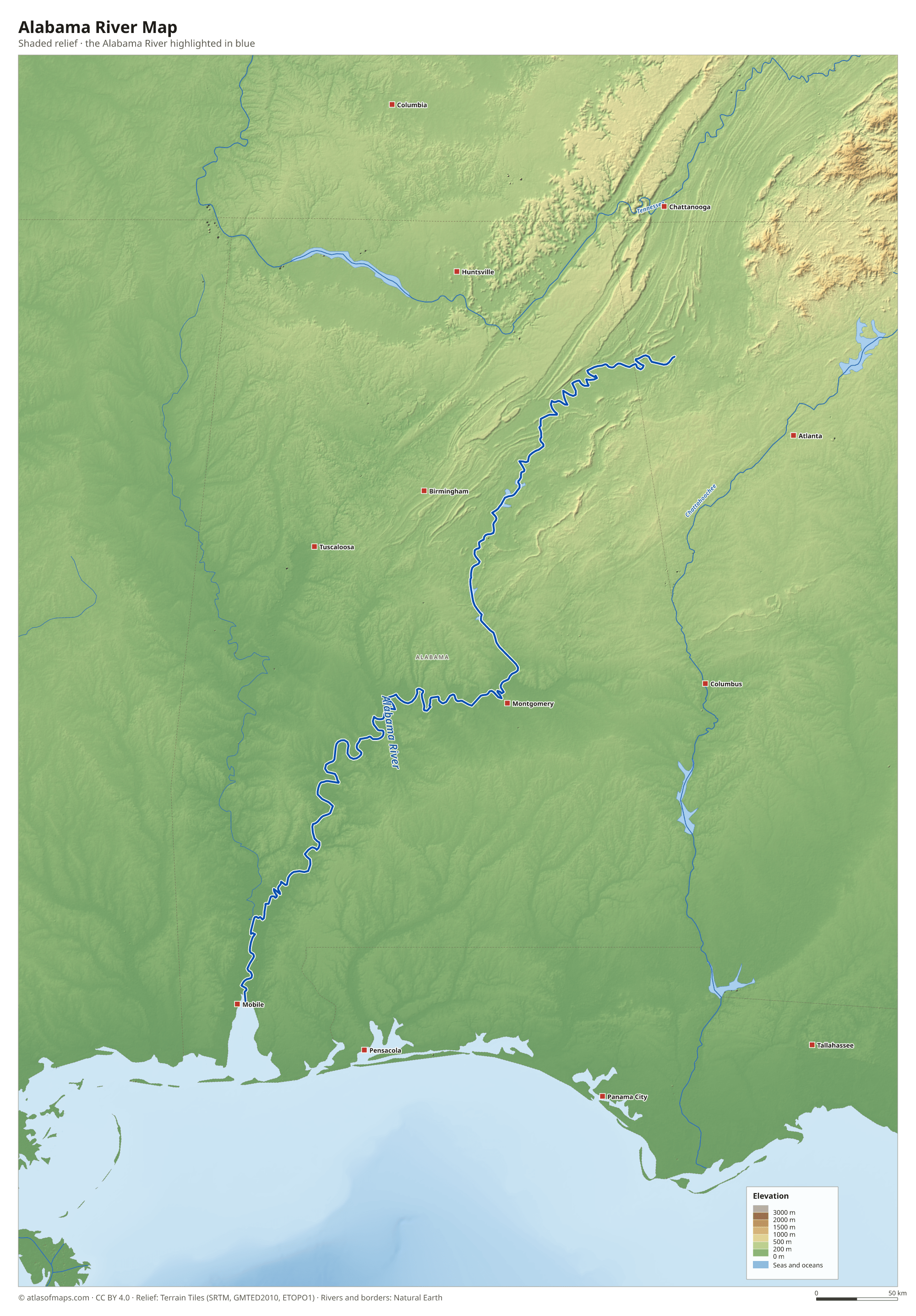 Alabama River Map