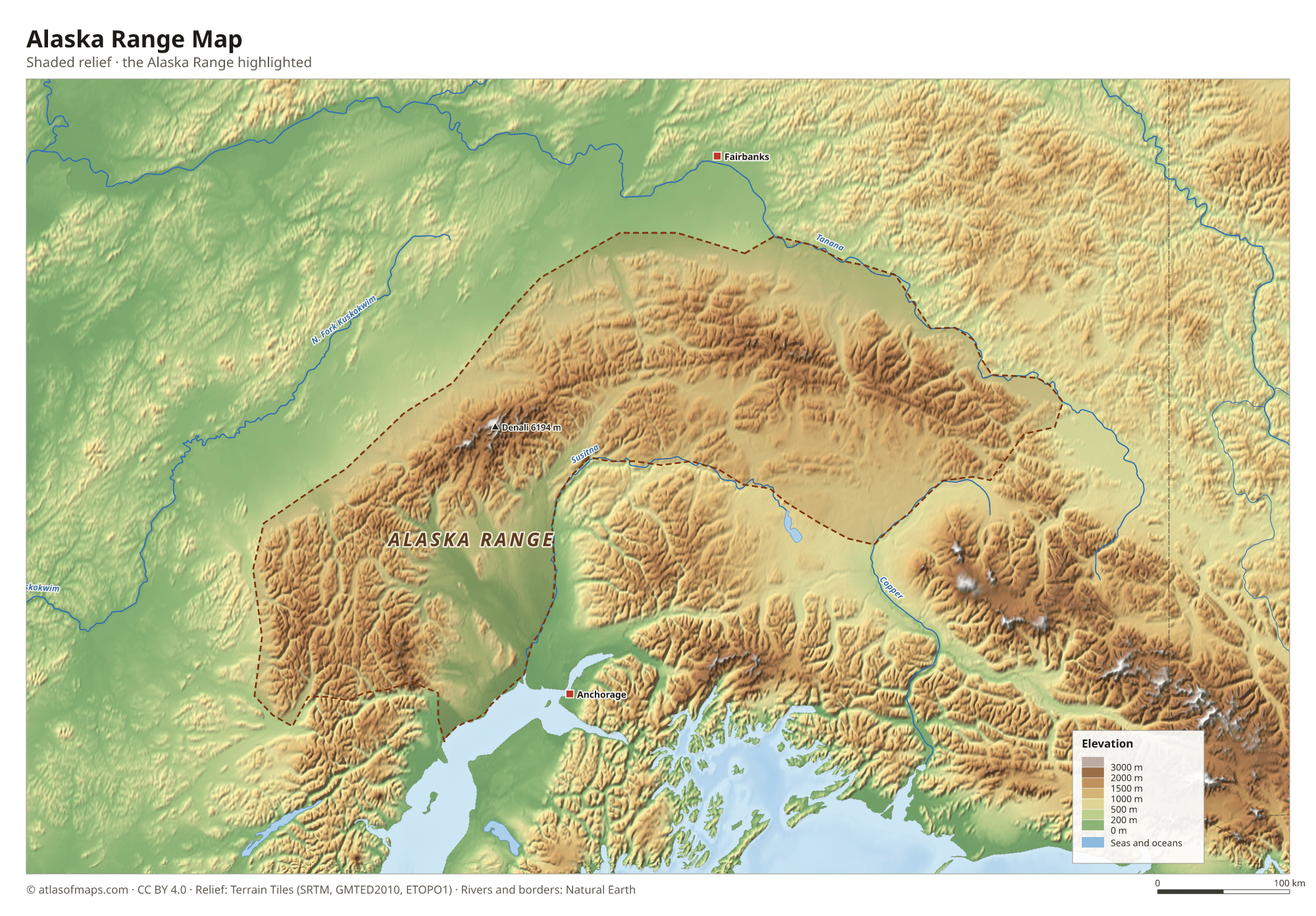 Alaska Range Map