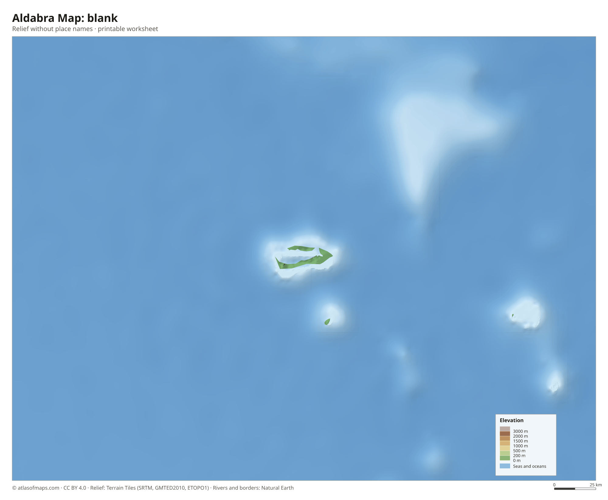 Aldabra Map without names