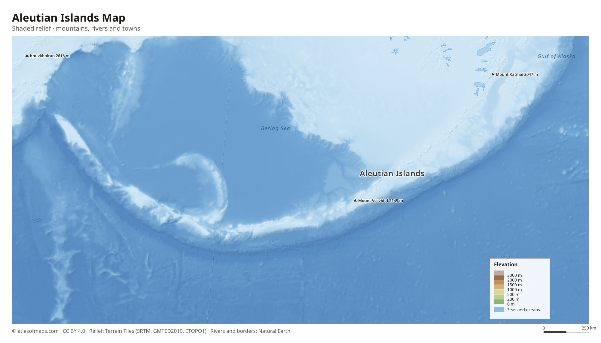 Aleutian Islands Map