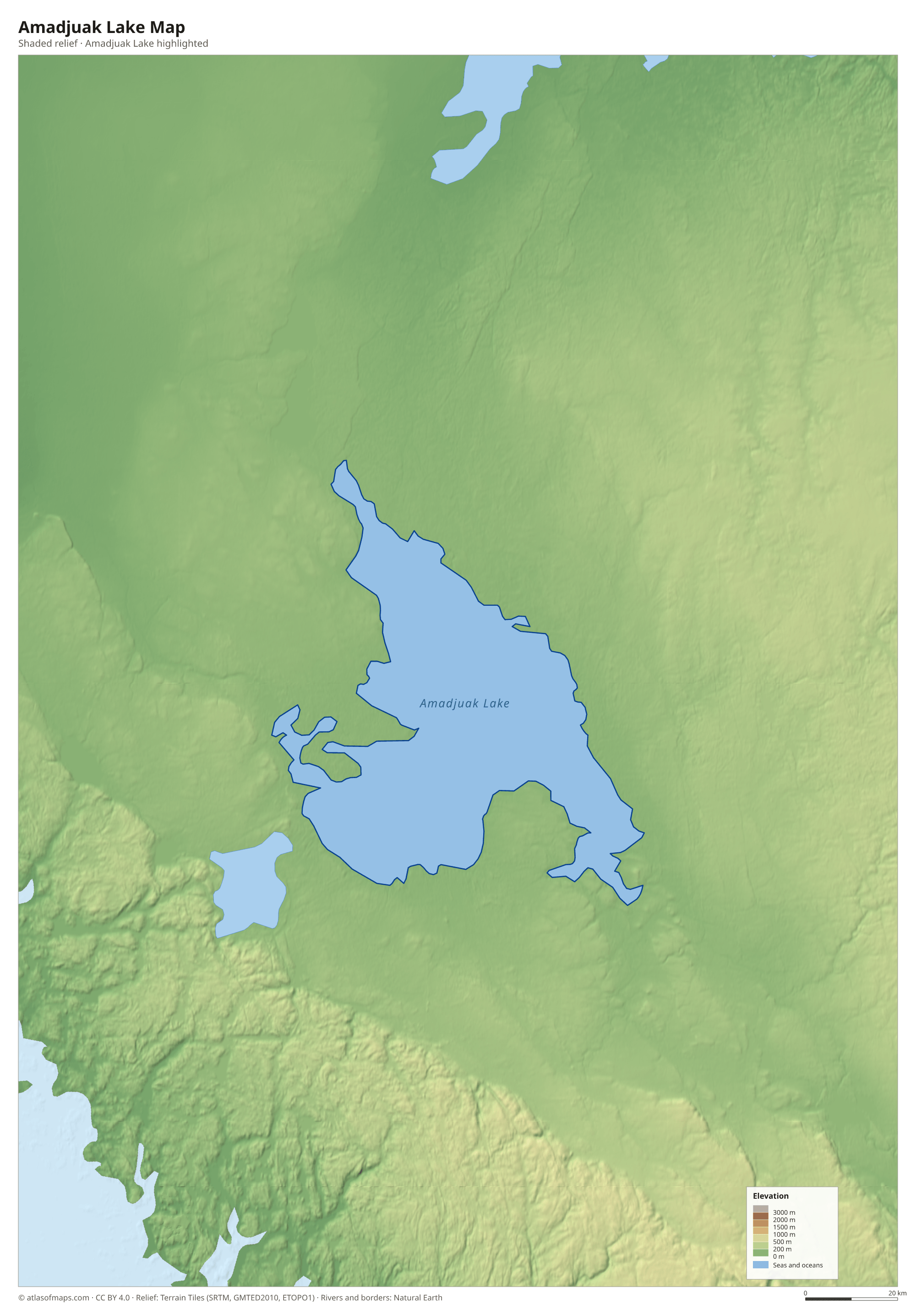 Amadjuak Lake Map