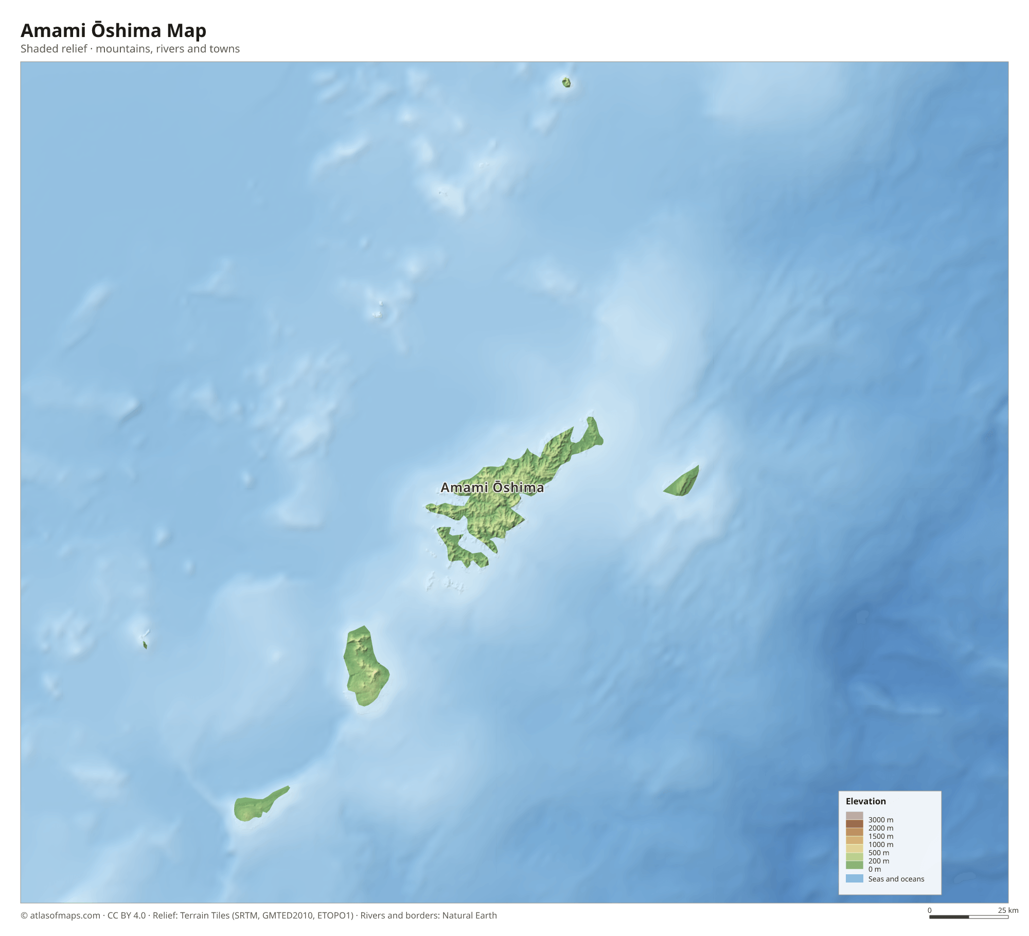 Amami Ōshima Map