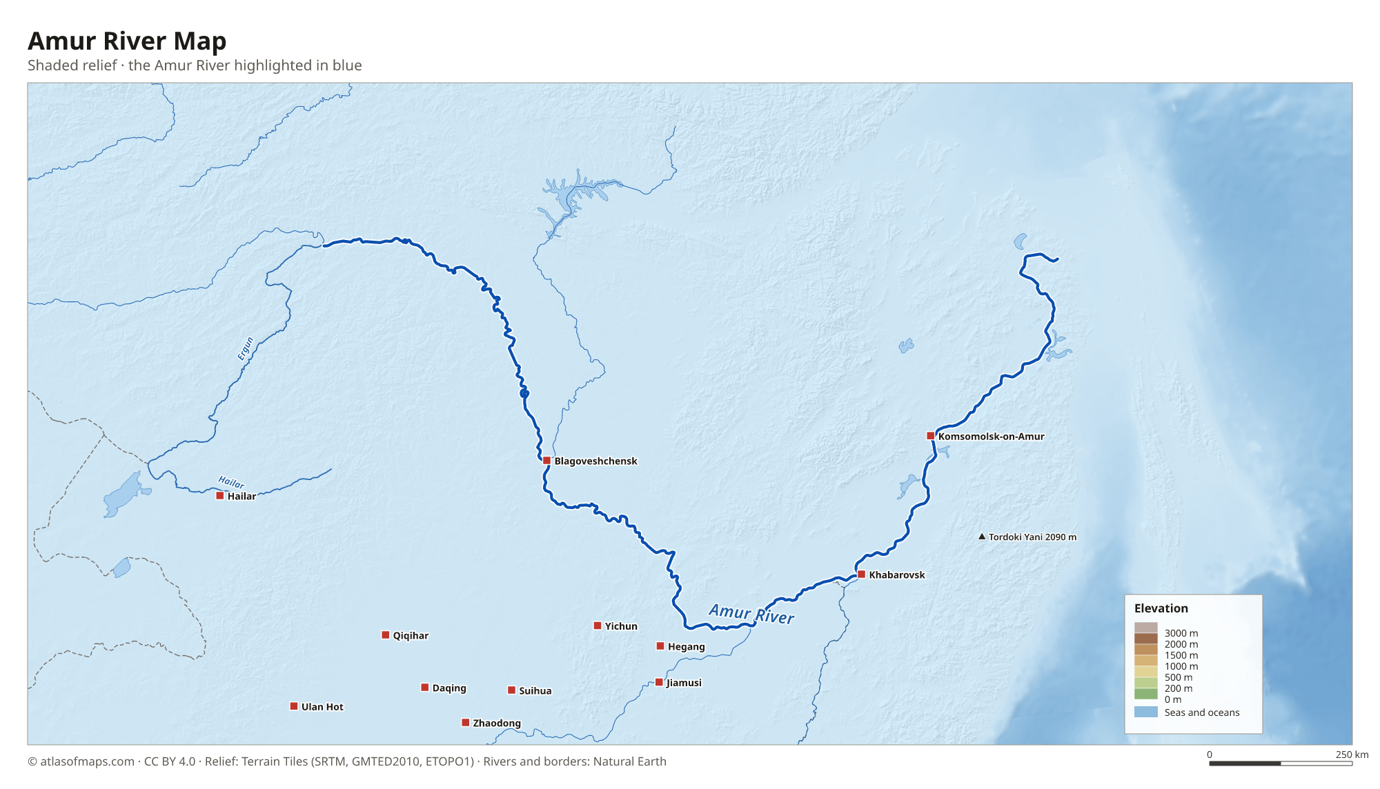 Amur River Map