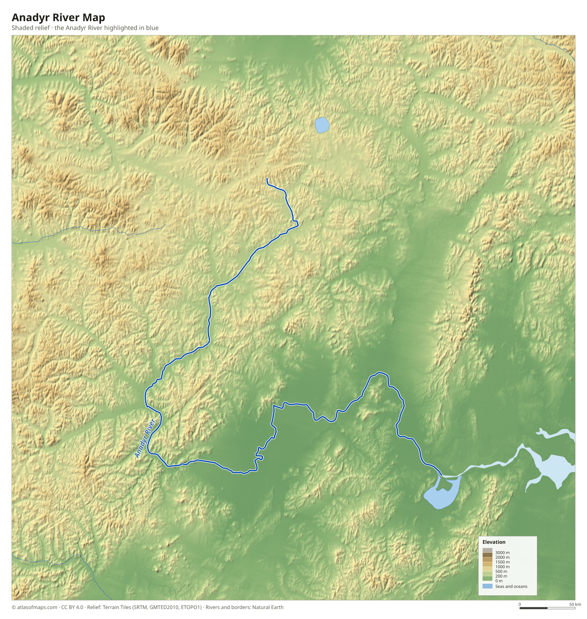 Anadyr River Map