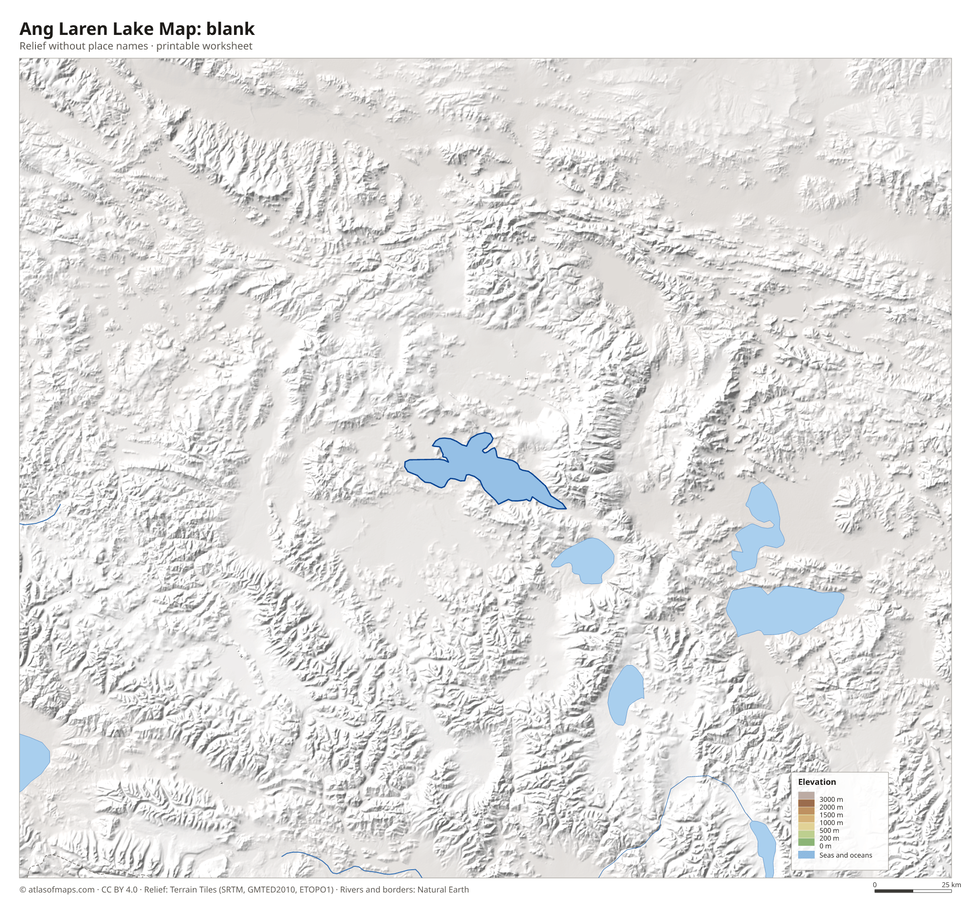 Ang Laren Lake Map without names