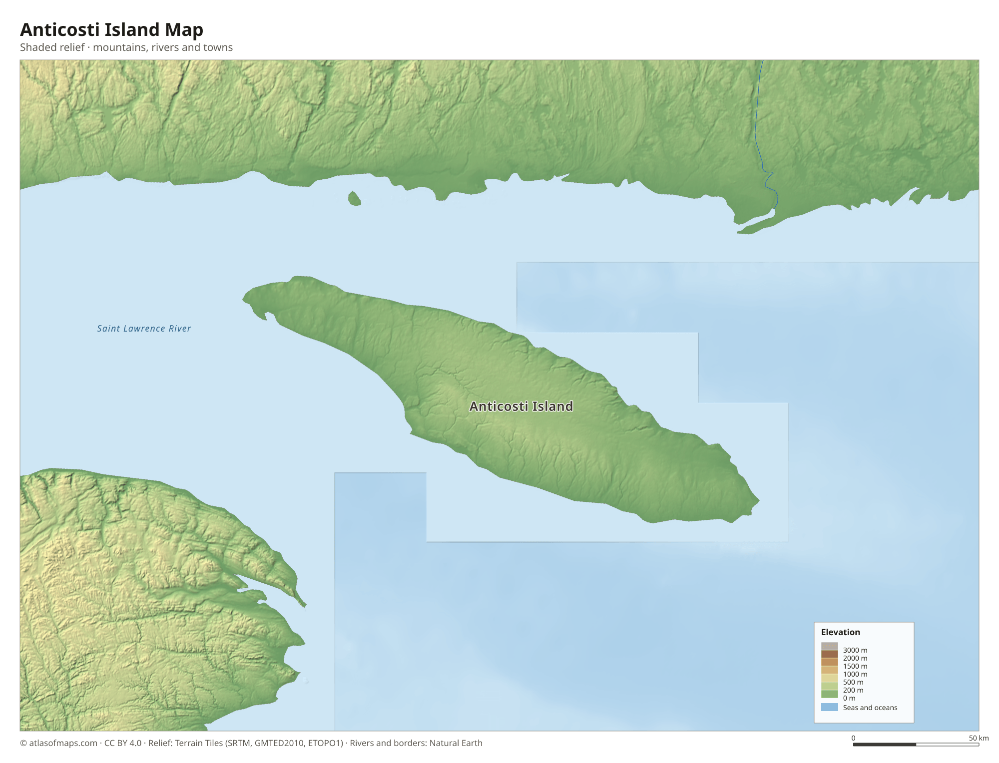 Anticosti Island Map