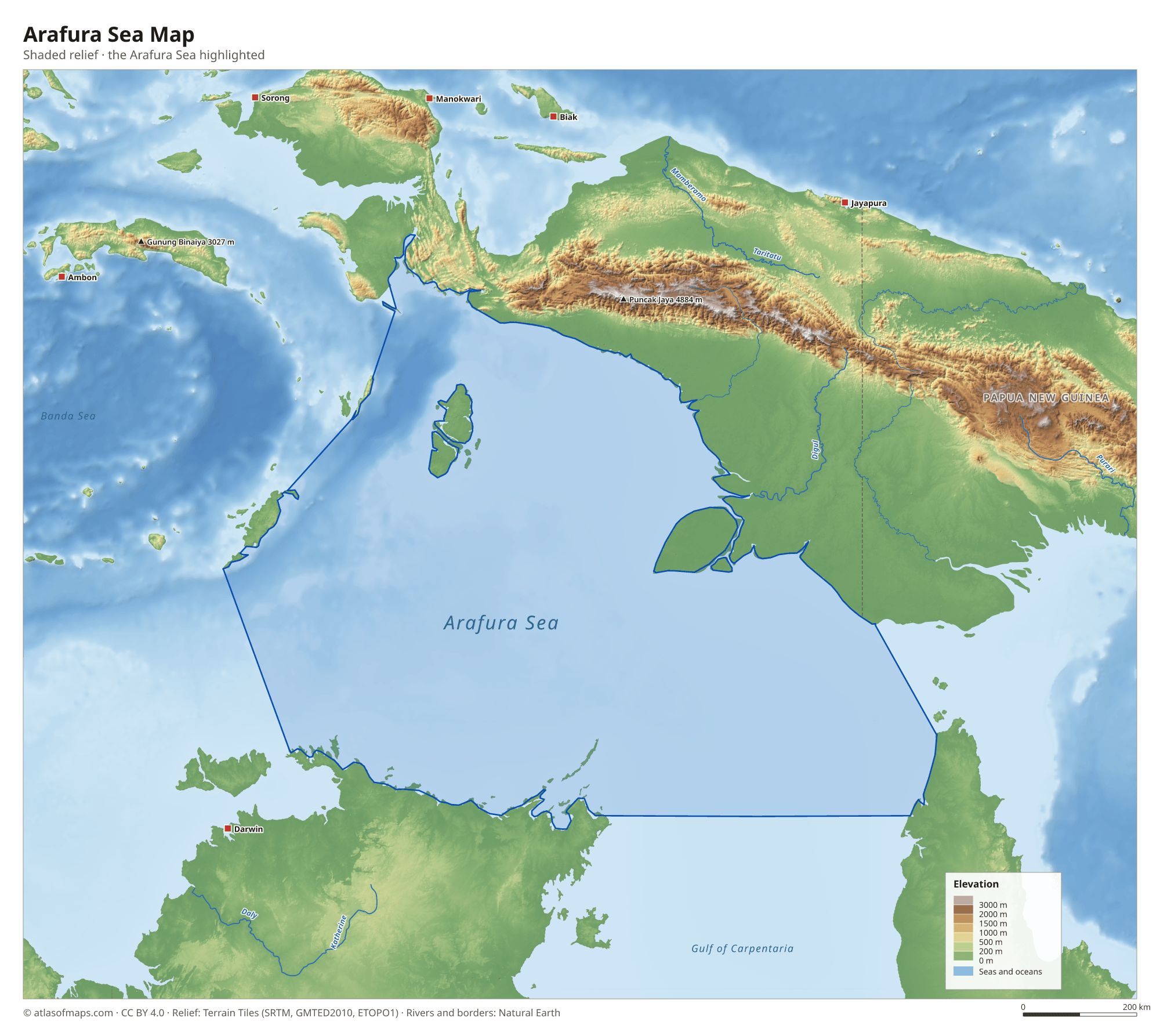 Arafura Sea Map