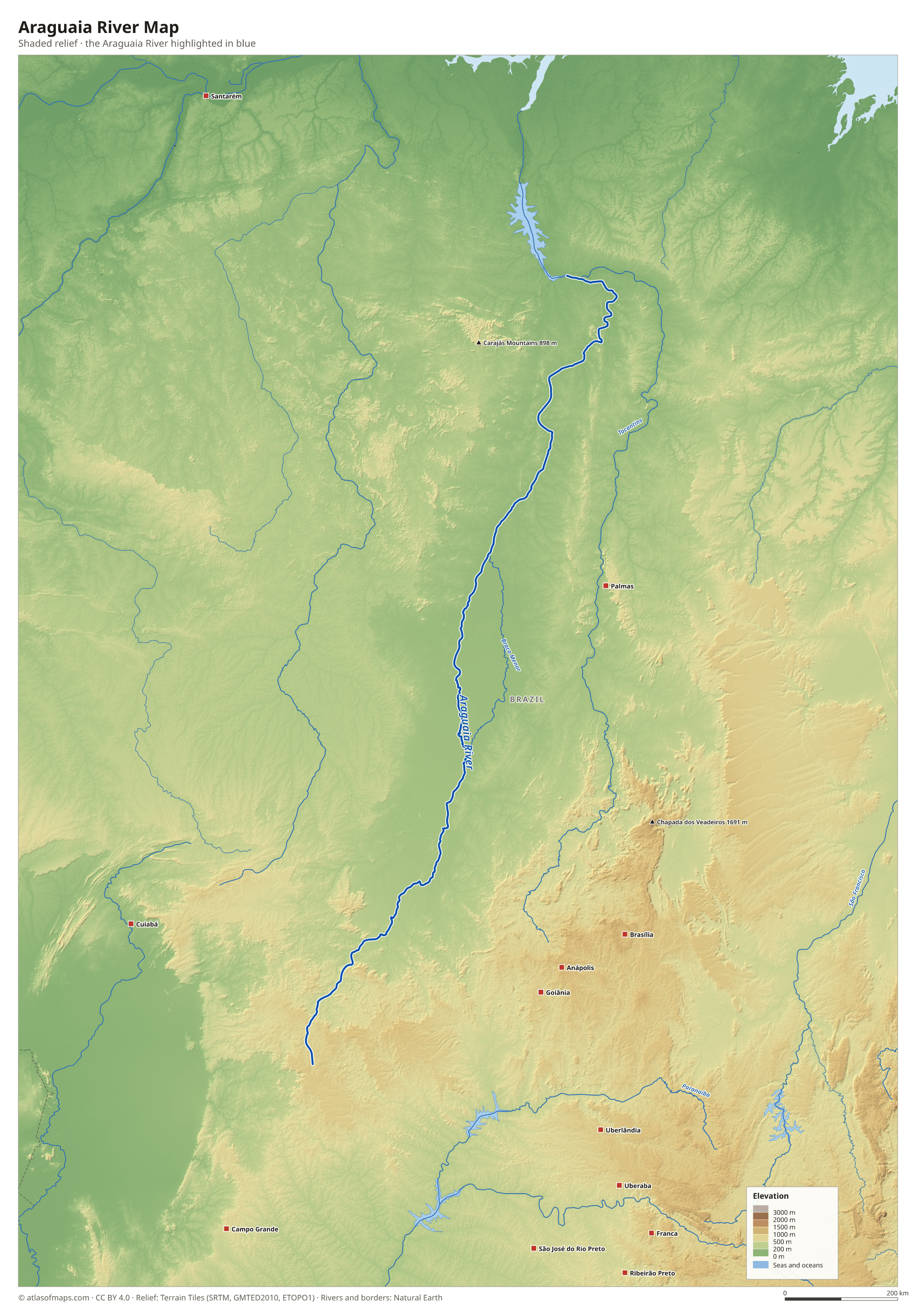Araguaia River Map