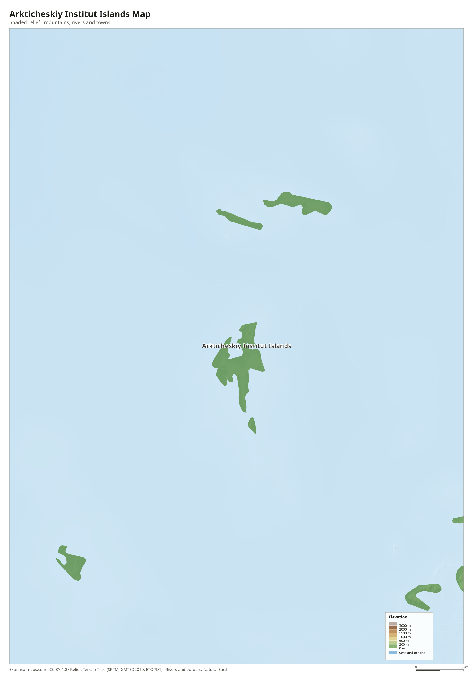 Arkticheskiy Institut Islands Map