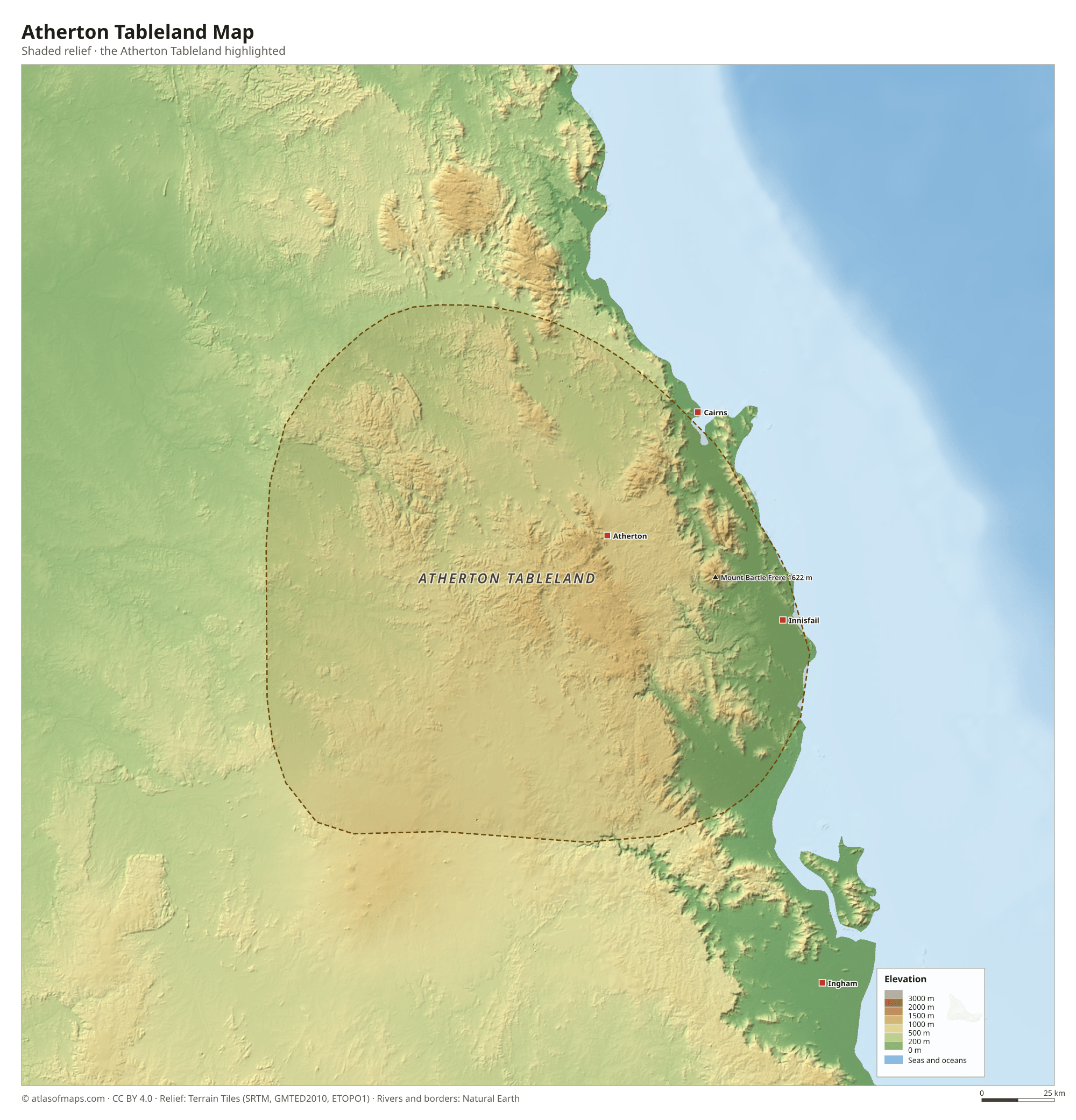 Atherton Tableland Map