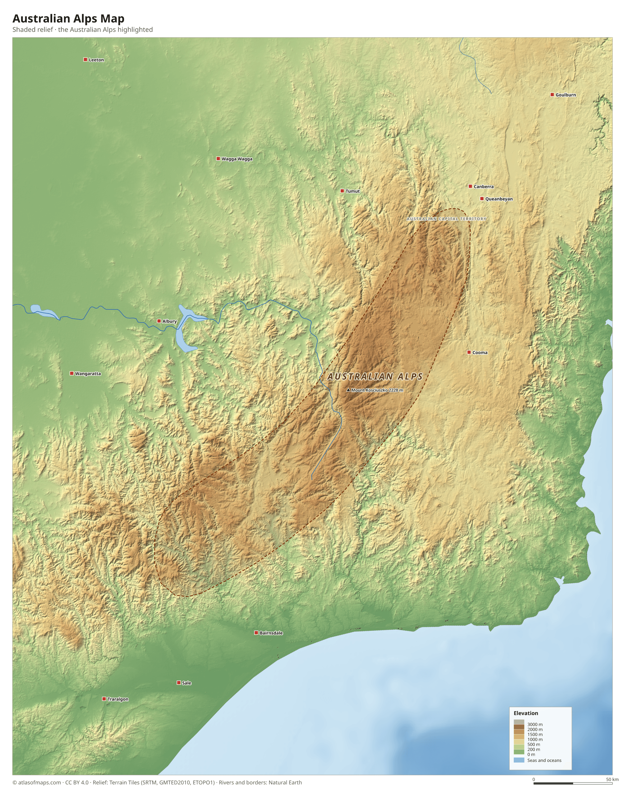 Australian Alps Map
