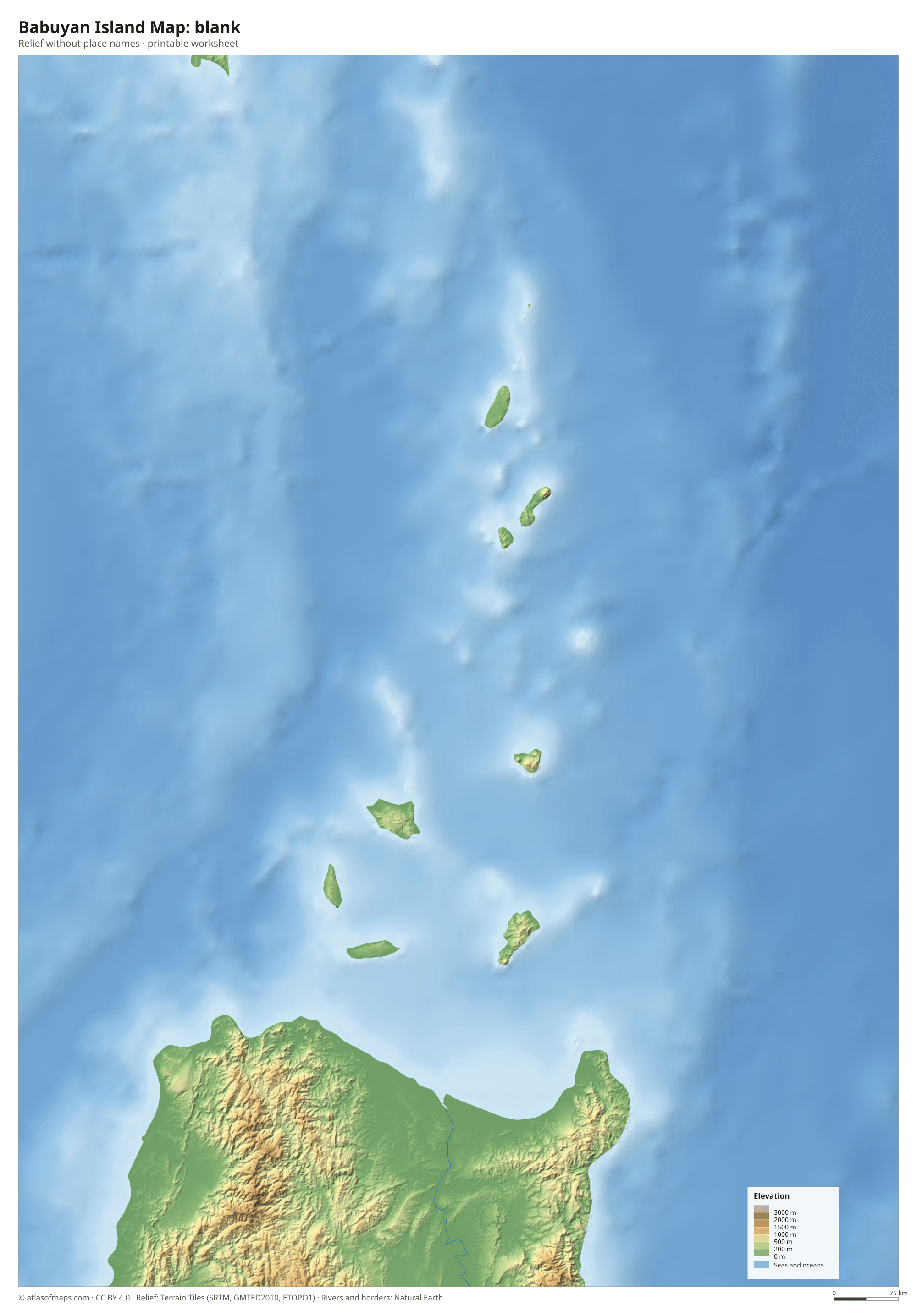 Babuyan Island Map without names