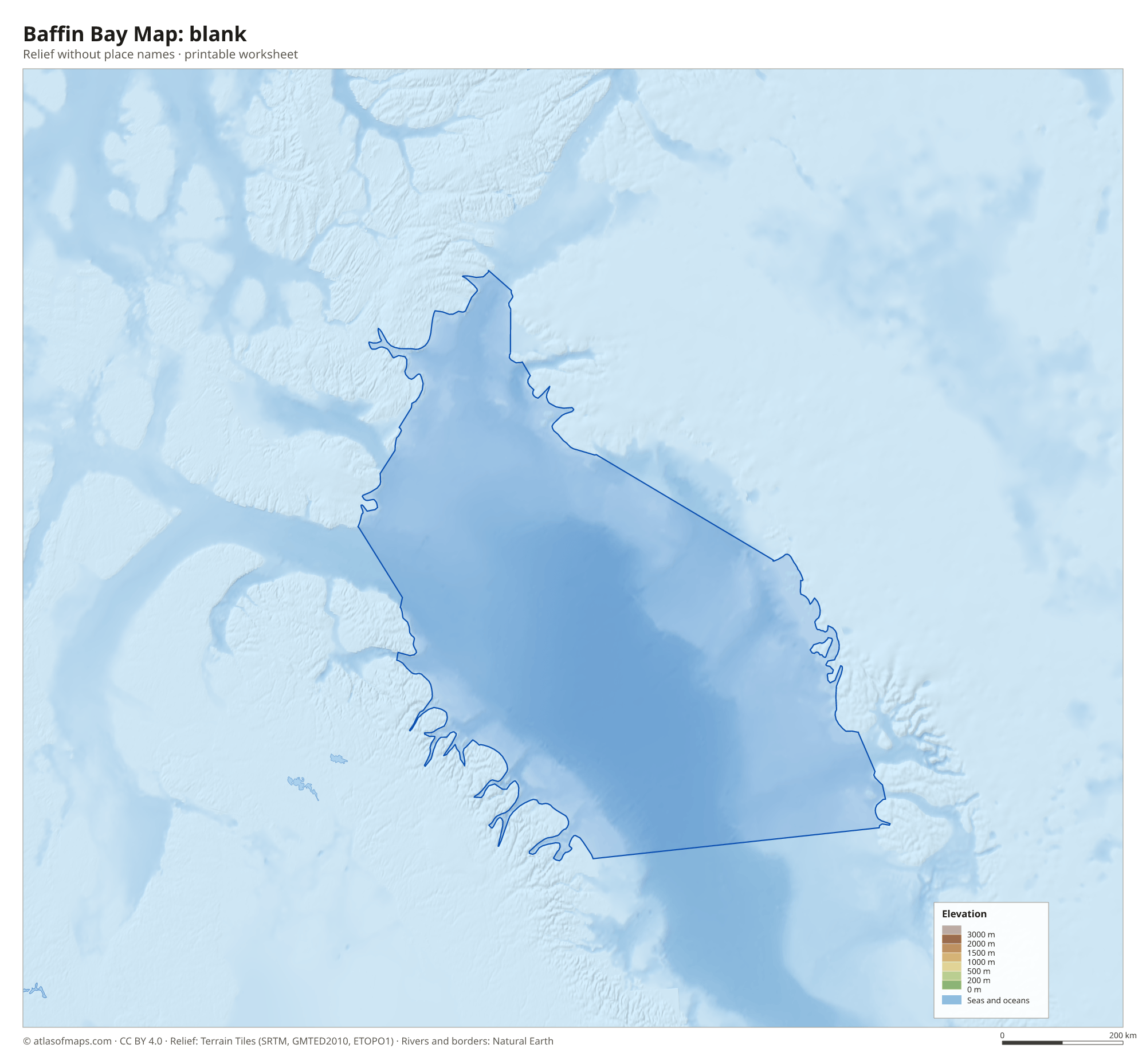 Baffin Bay Map without names