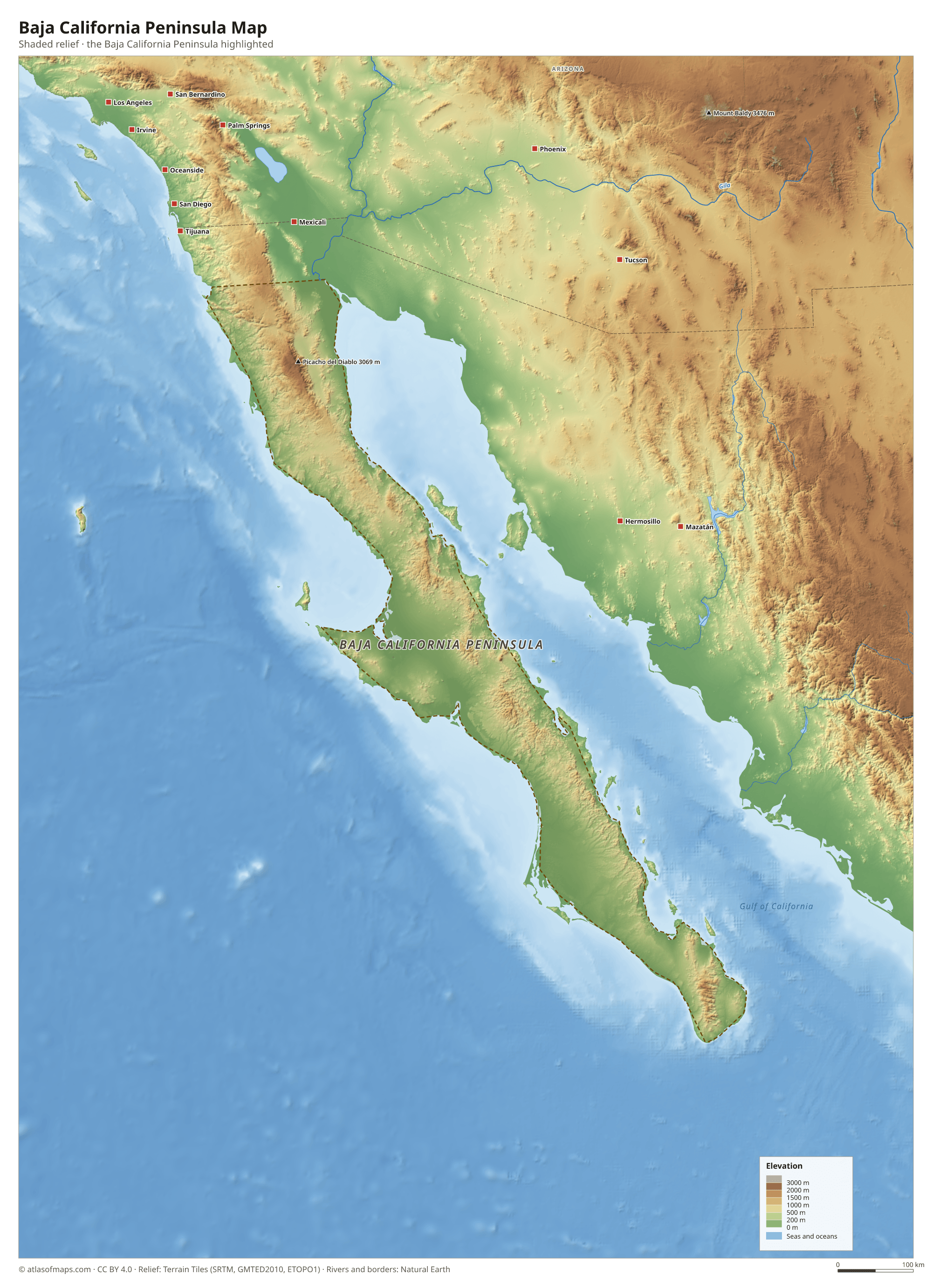 Baja California Peninsula Map