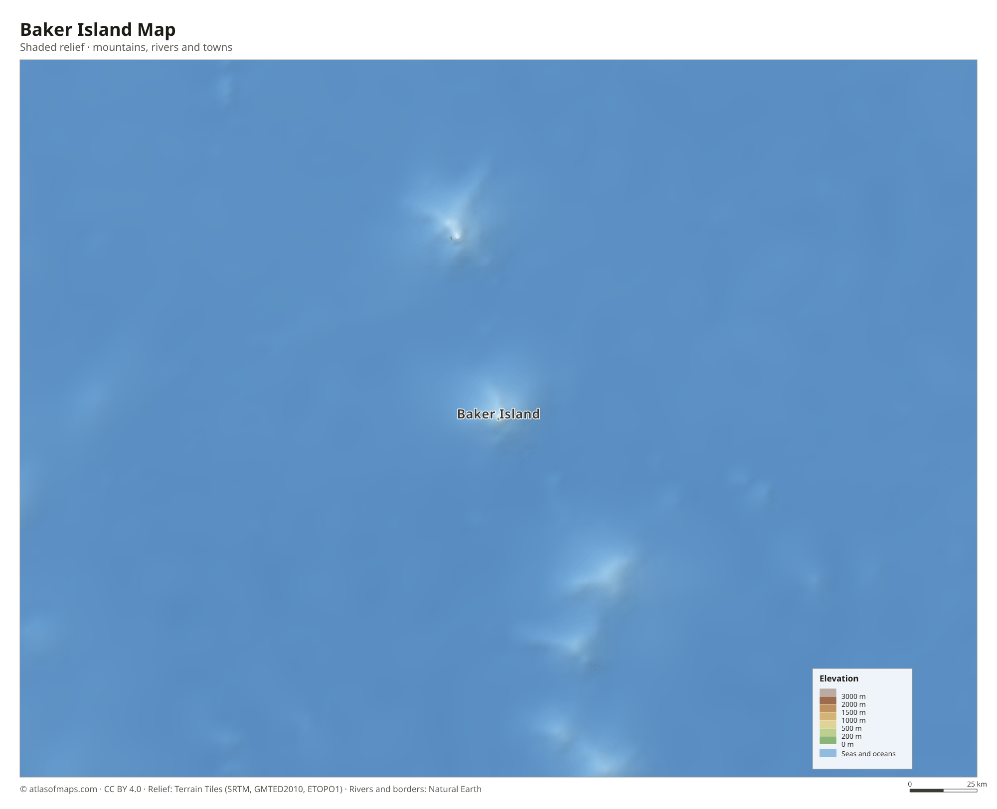 Baker Island Map