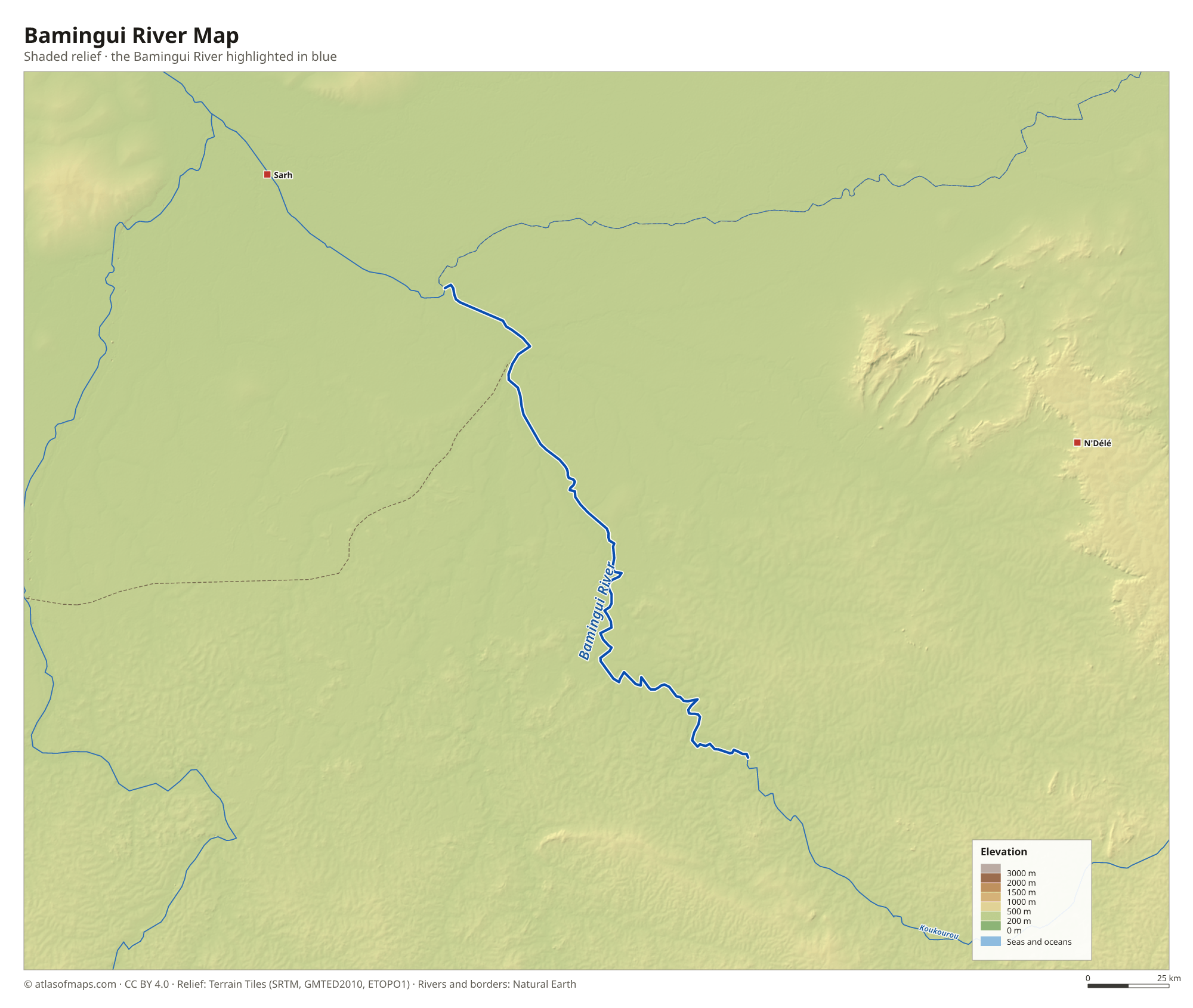 Bamingui River Map
