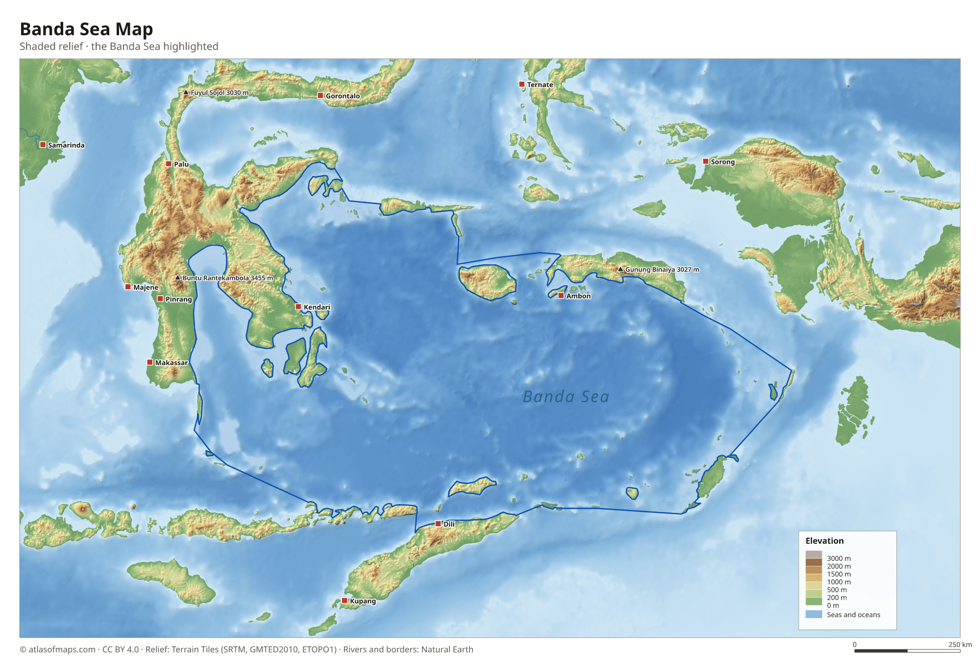 Banda Sea Map