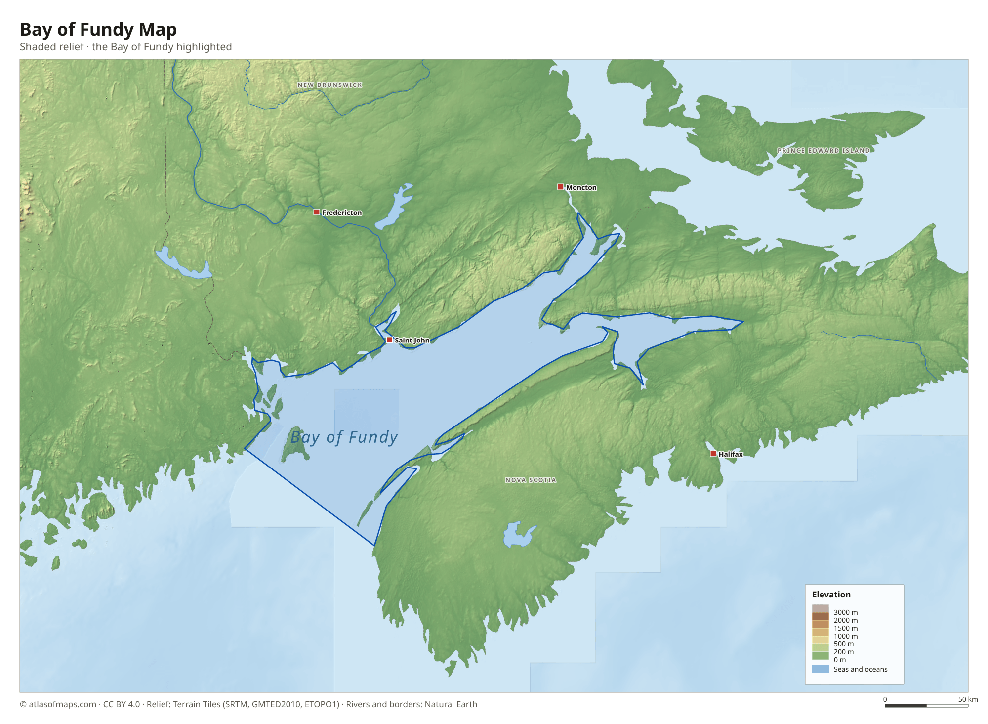 Bay of Fundy Map