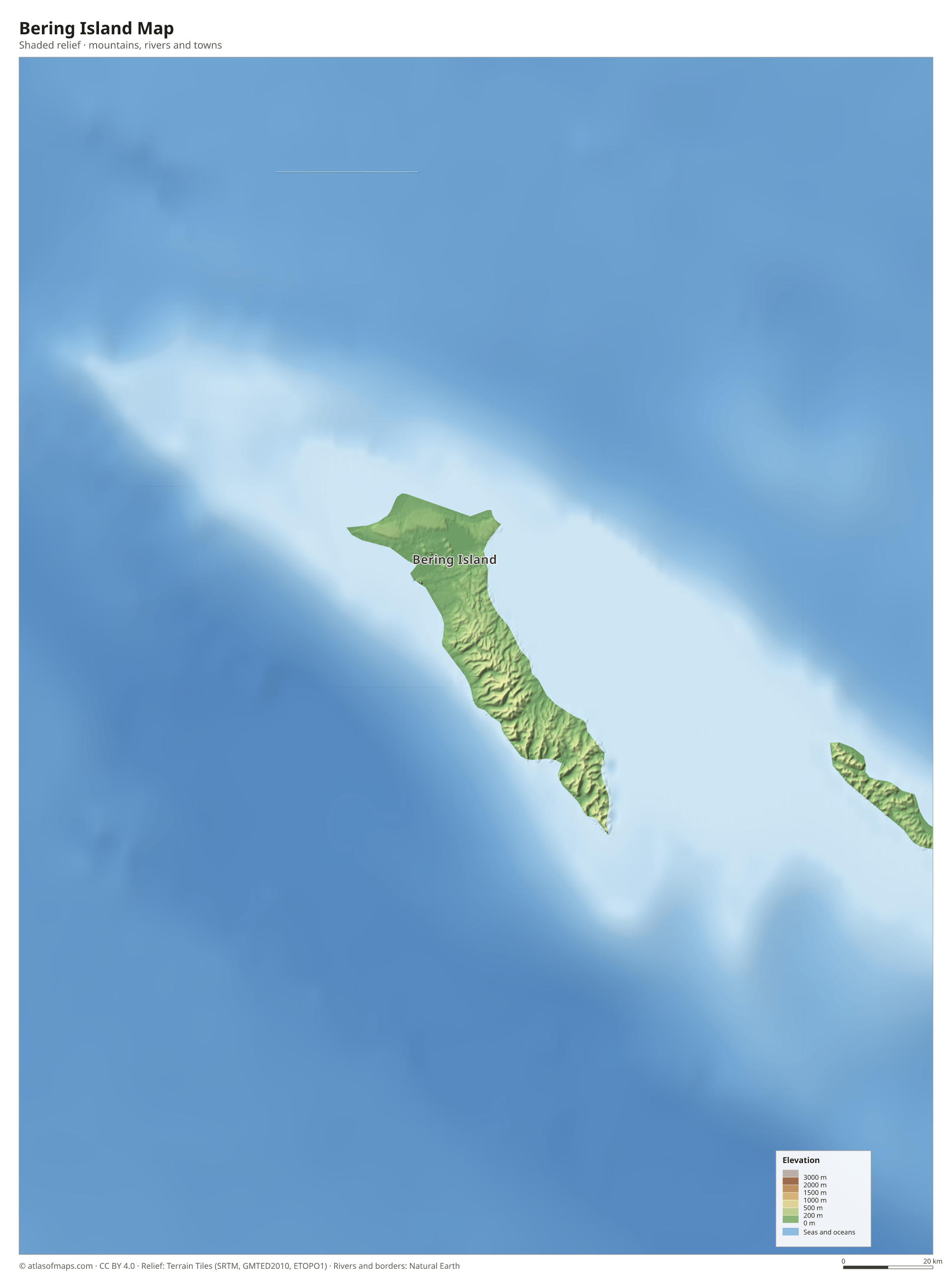 Bering Island Map