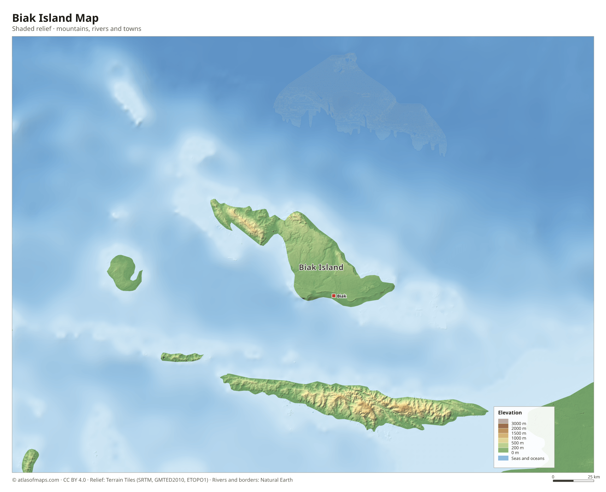 Biak Island Map
